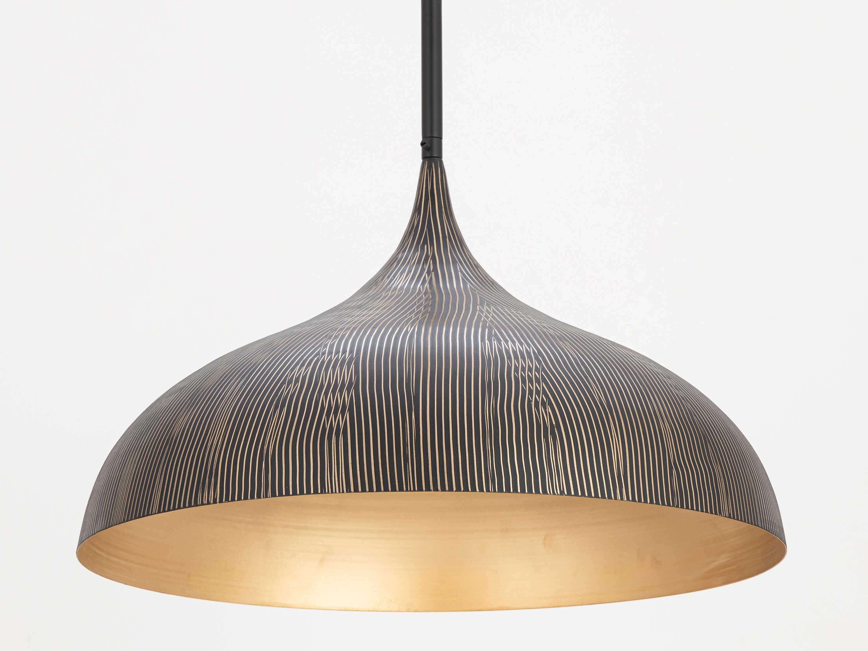 Maxim Lighting Fleur 1-Light Black Gold Pendant