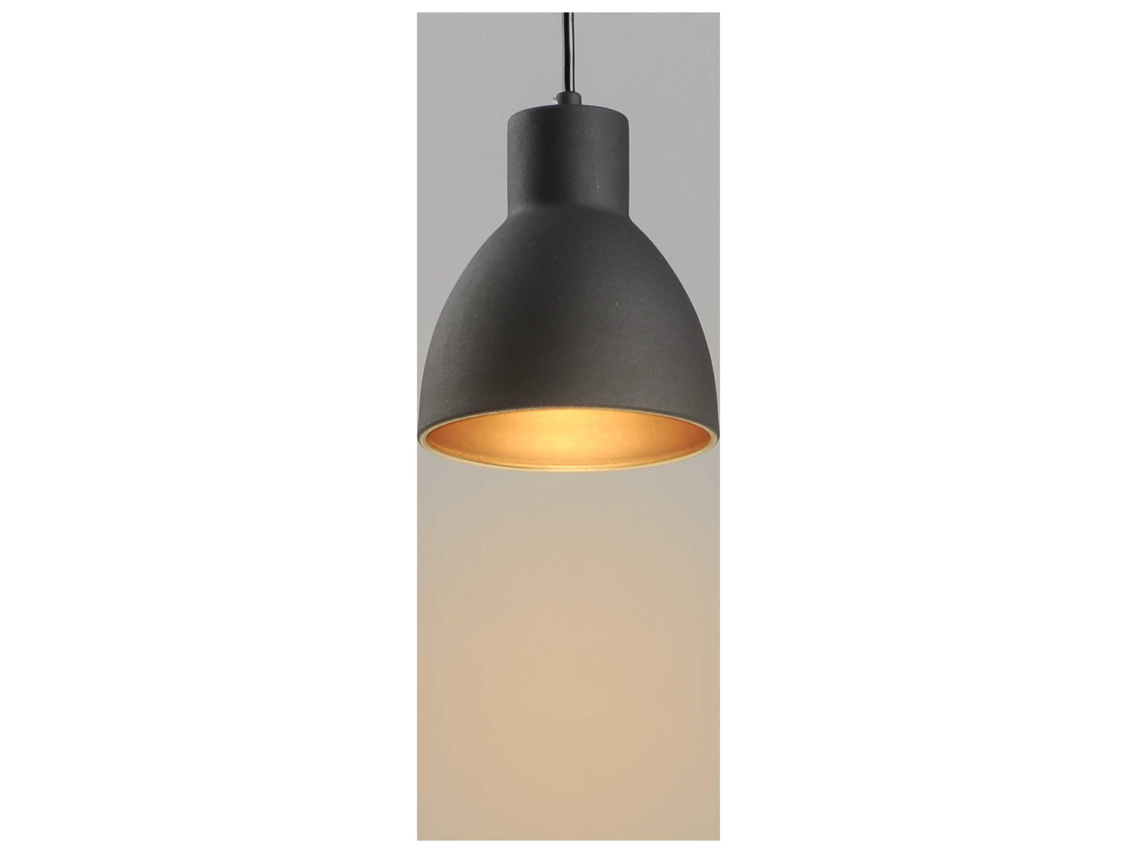 Maxim Lighting Cora 1-Light Black Gold Bell Mini Pendant