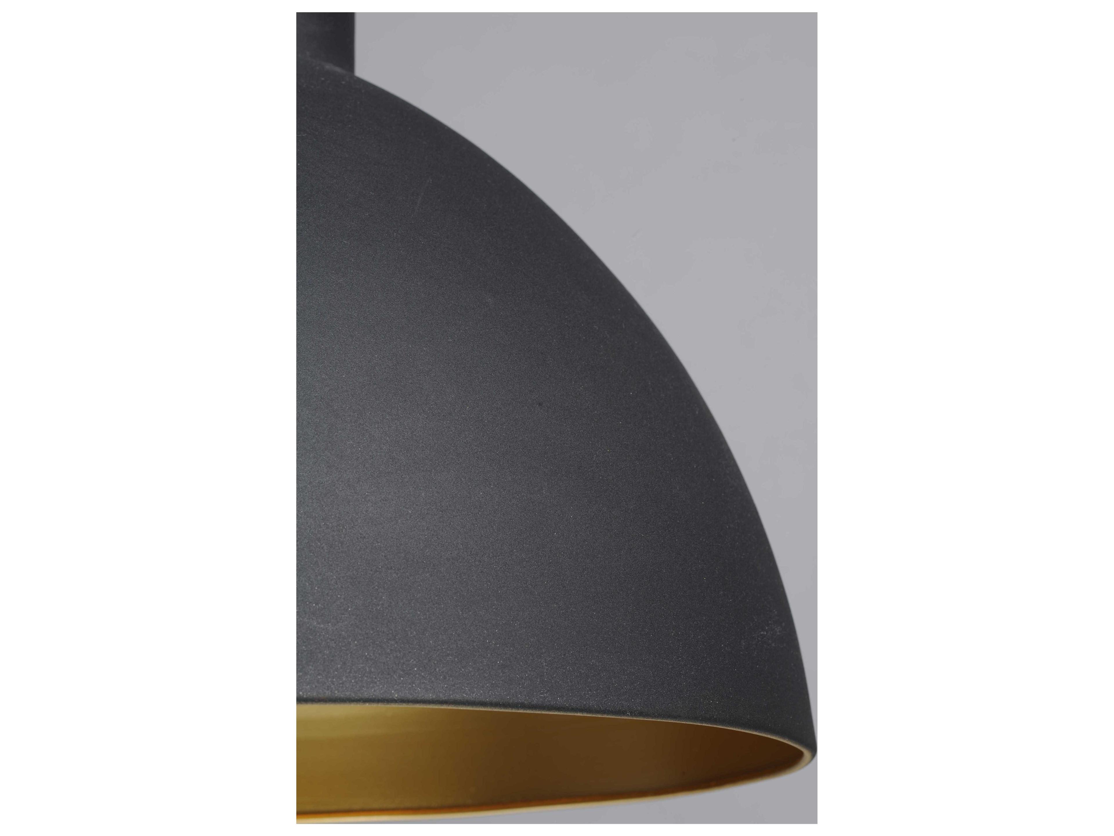 Maxim Lighting Cora 1-Light Black Gold Bell Mini Pendant
