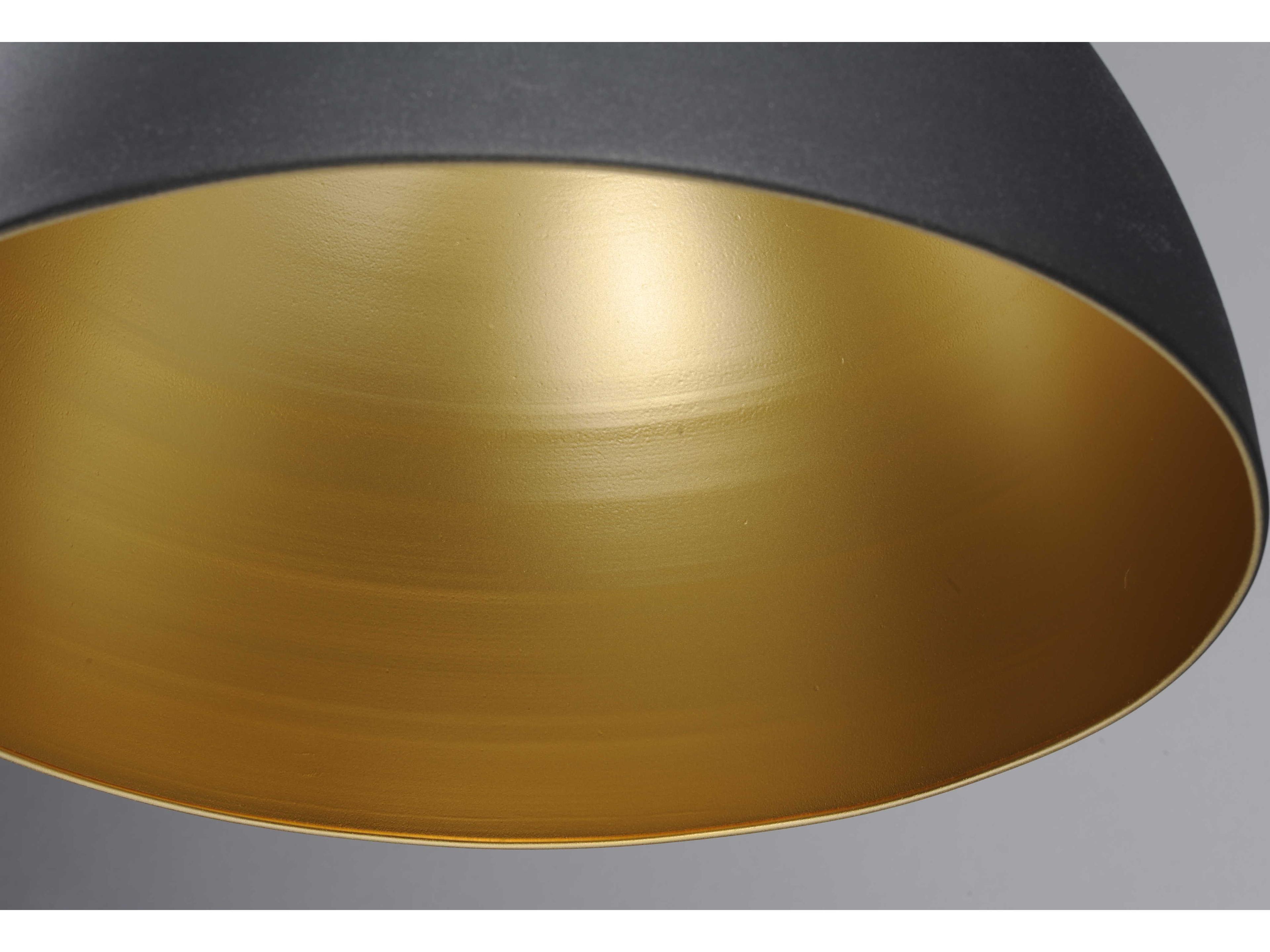 Maxim Lighting Cora 1-Light Black Gold Bell Mini Pendant