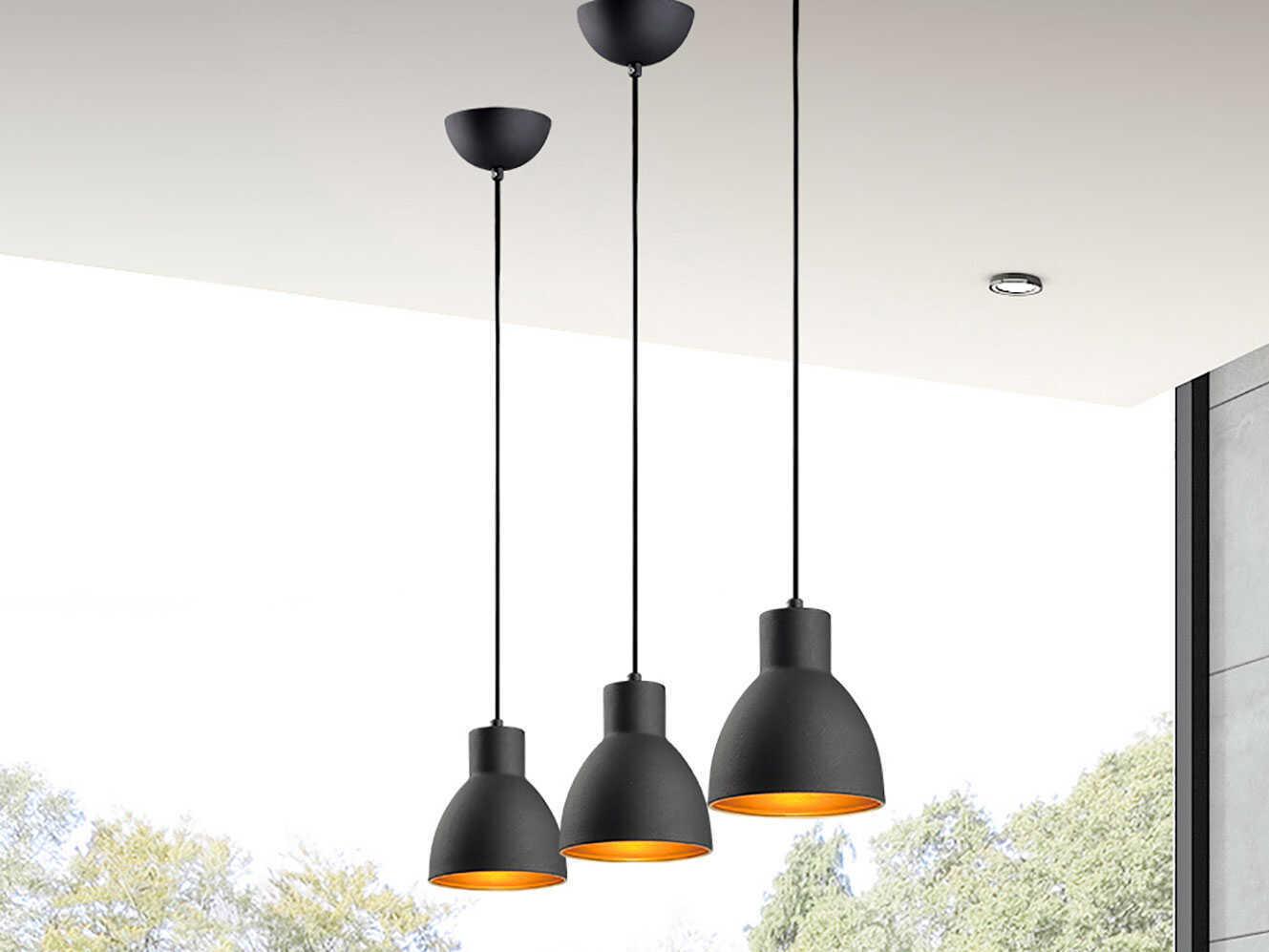 Maxim Lighting Cora 1-Light Black Gold Bell Pendant
