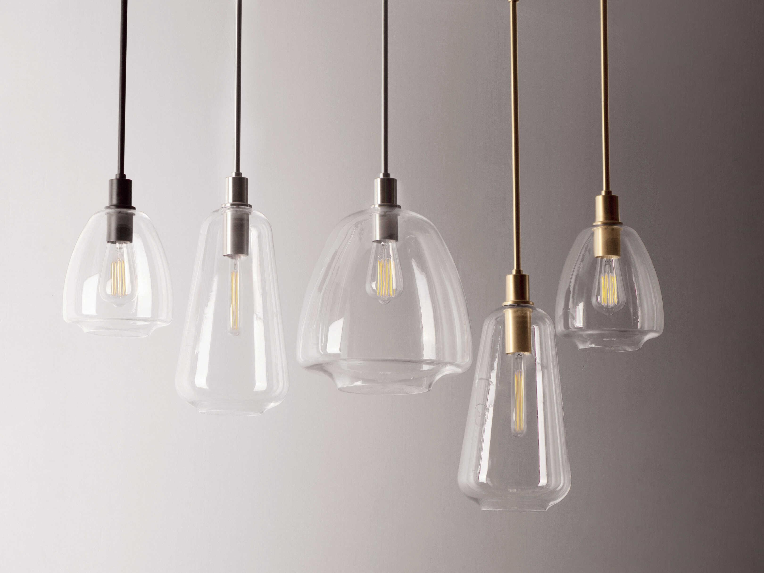 Maxim Lighting Babylon 1-Light Black Glass Bell Mini Pendant