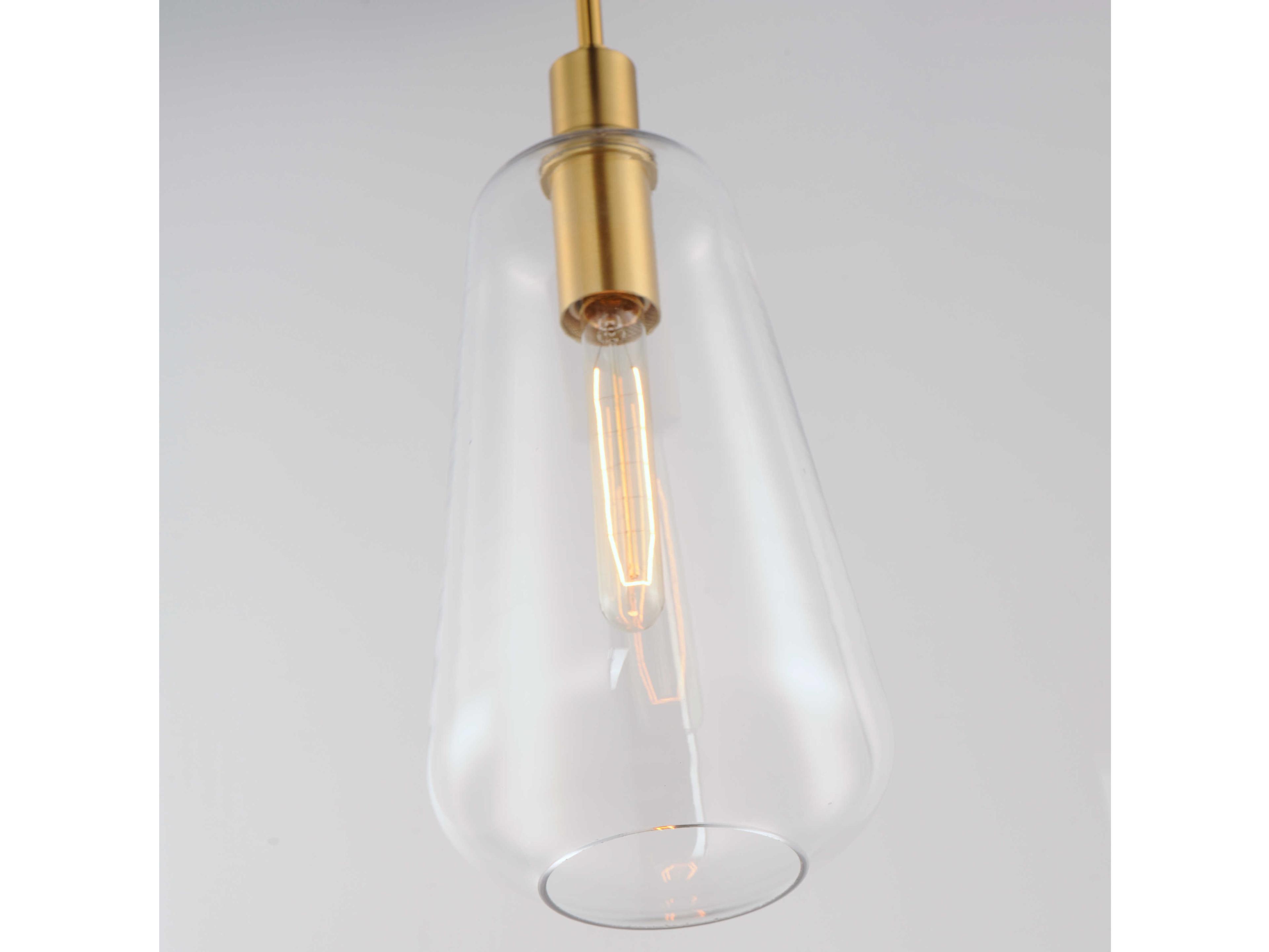 Maxim Lighting Babylon 1-Light Satin Brass Glass Bell Mini Pendant