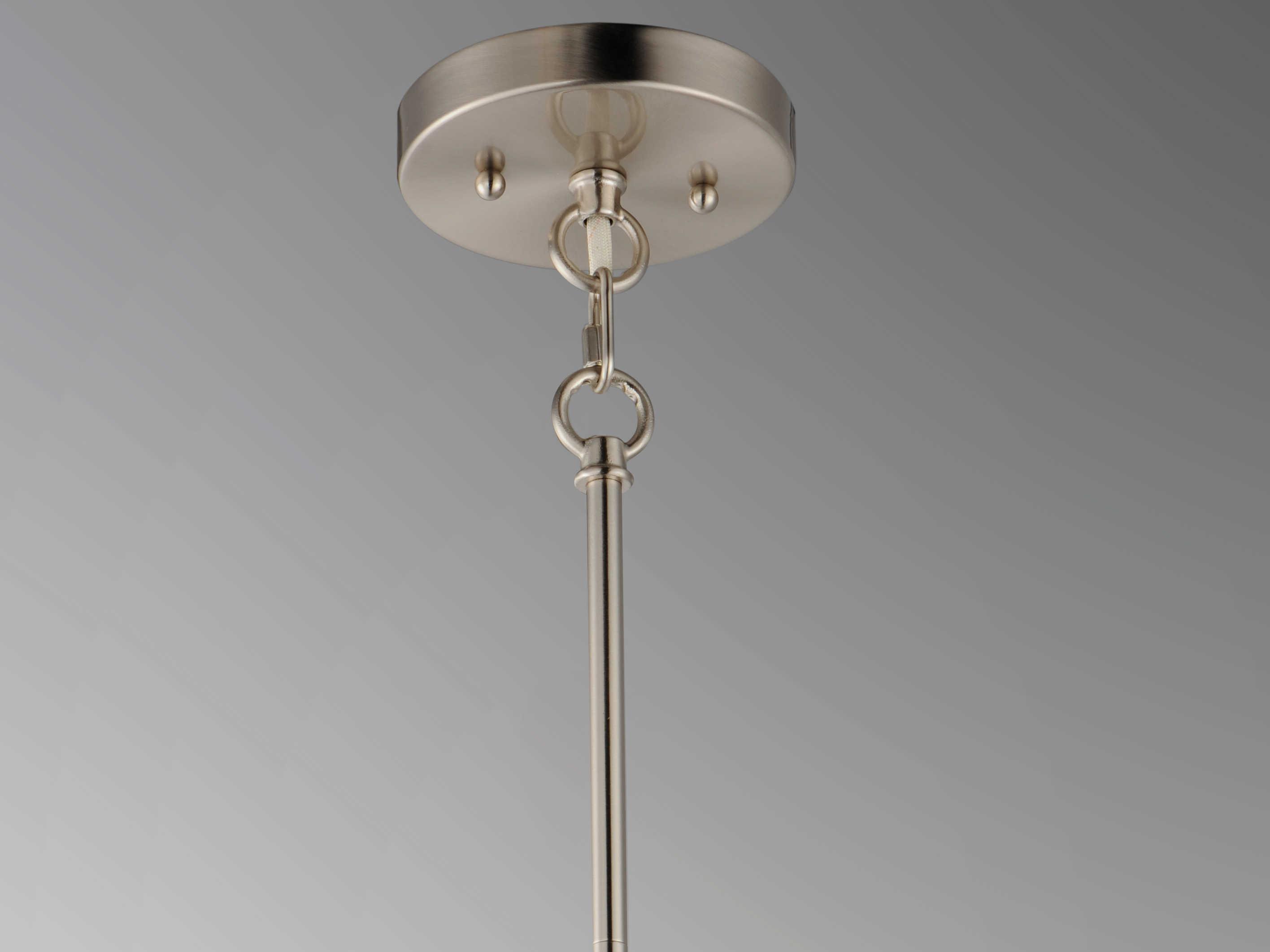 Maxim Lighting Babylon 1-Light Satin Nickel Glass Bell Mini Pendant