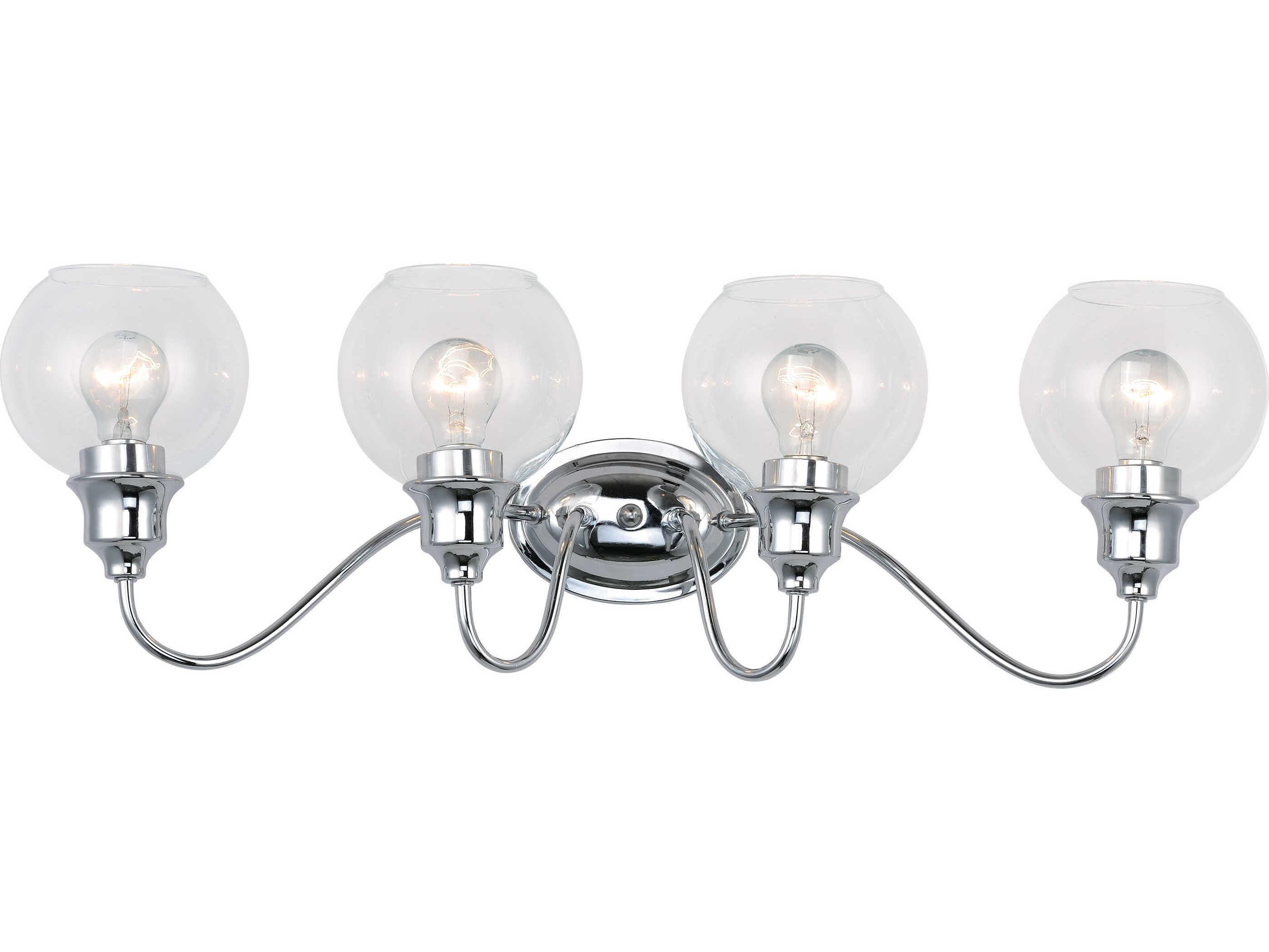 Maxim Lighting Ballord 4-Light Polished Chrome Glass Vanity Light