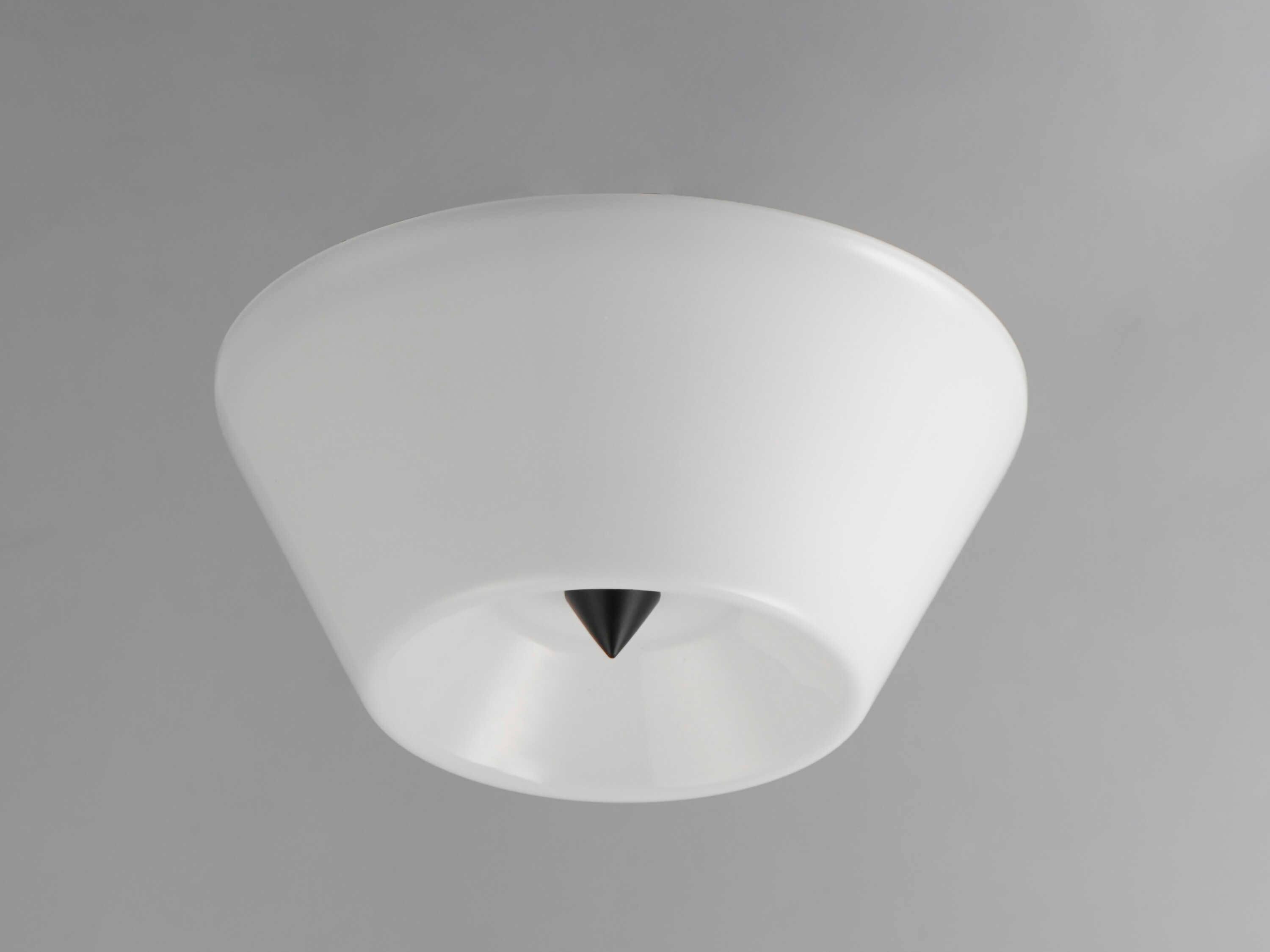 Maxim Lighting Tack 1-Light Black White Flush Mount