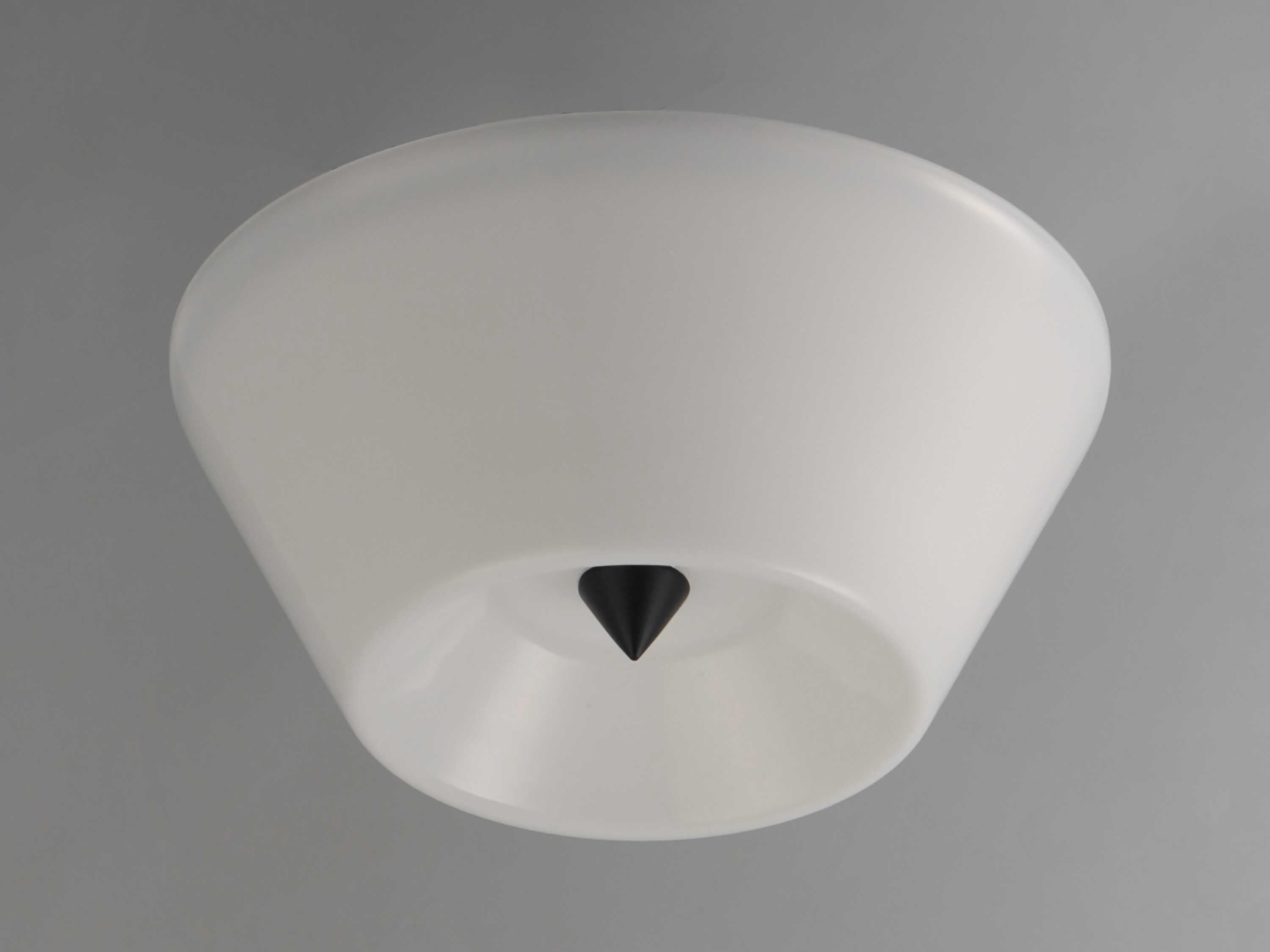 Maxim Lighting Tack 1-Light Black White Flush Mount