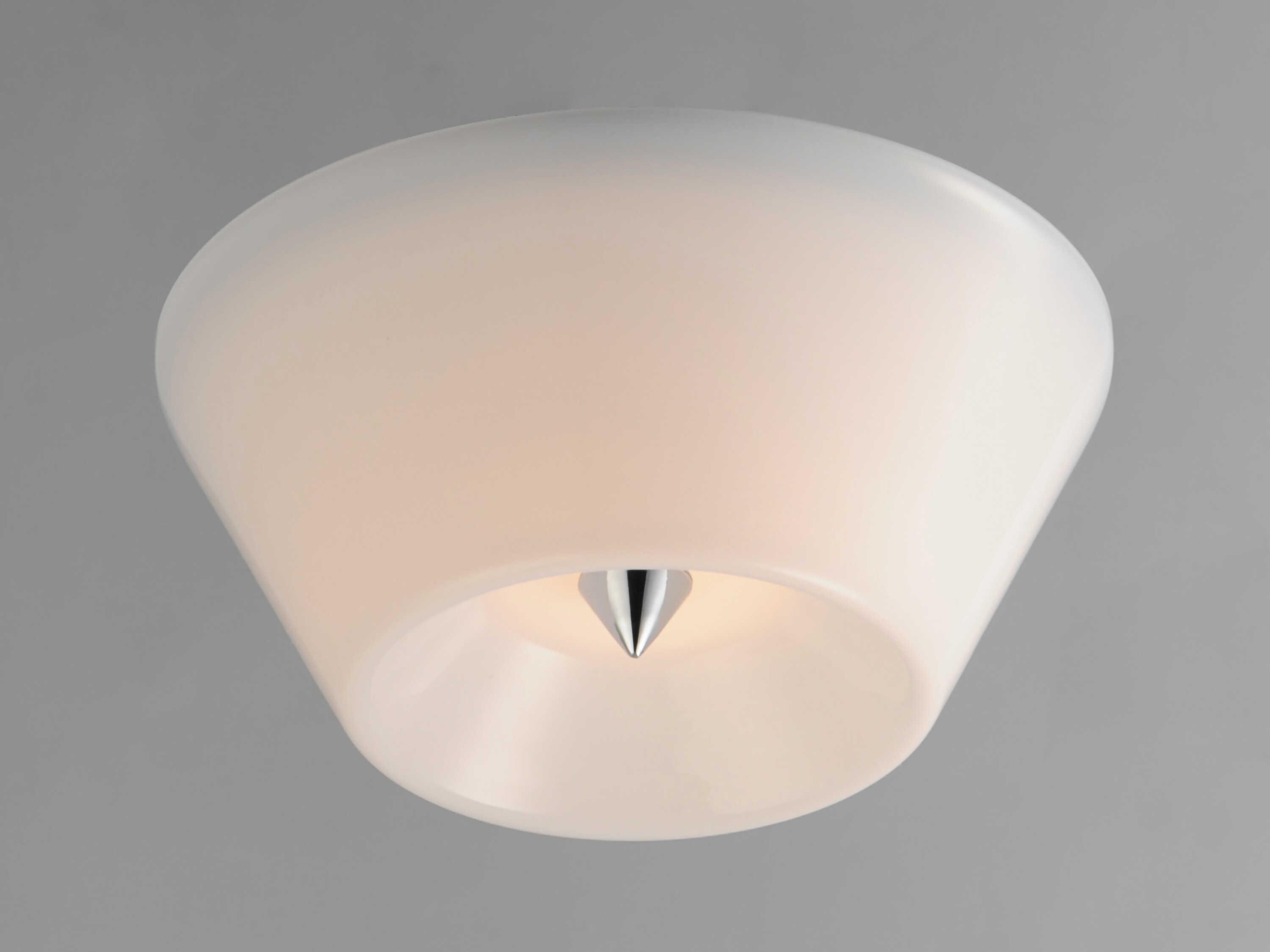 Maxim Lighting Tack 1-Light Polished Chrome White Flush Mount