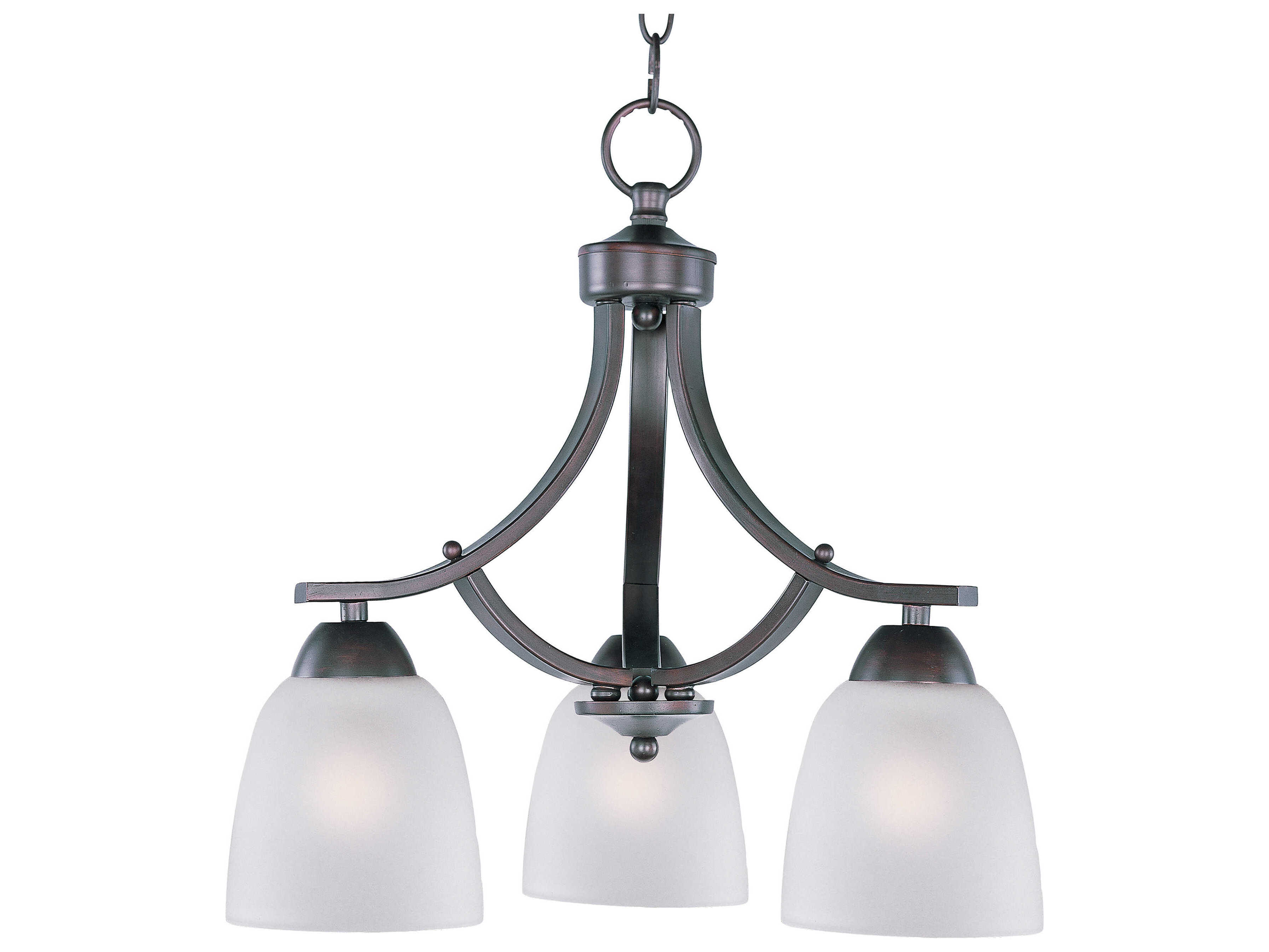 Maxim Lighting Axis 3-Light Oil Rubbed Bronze Glass Bell Chandelier