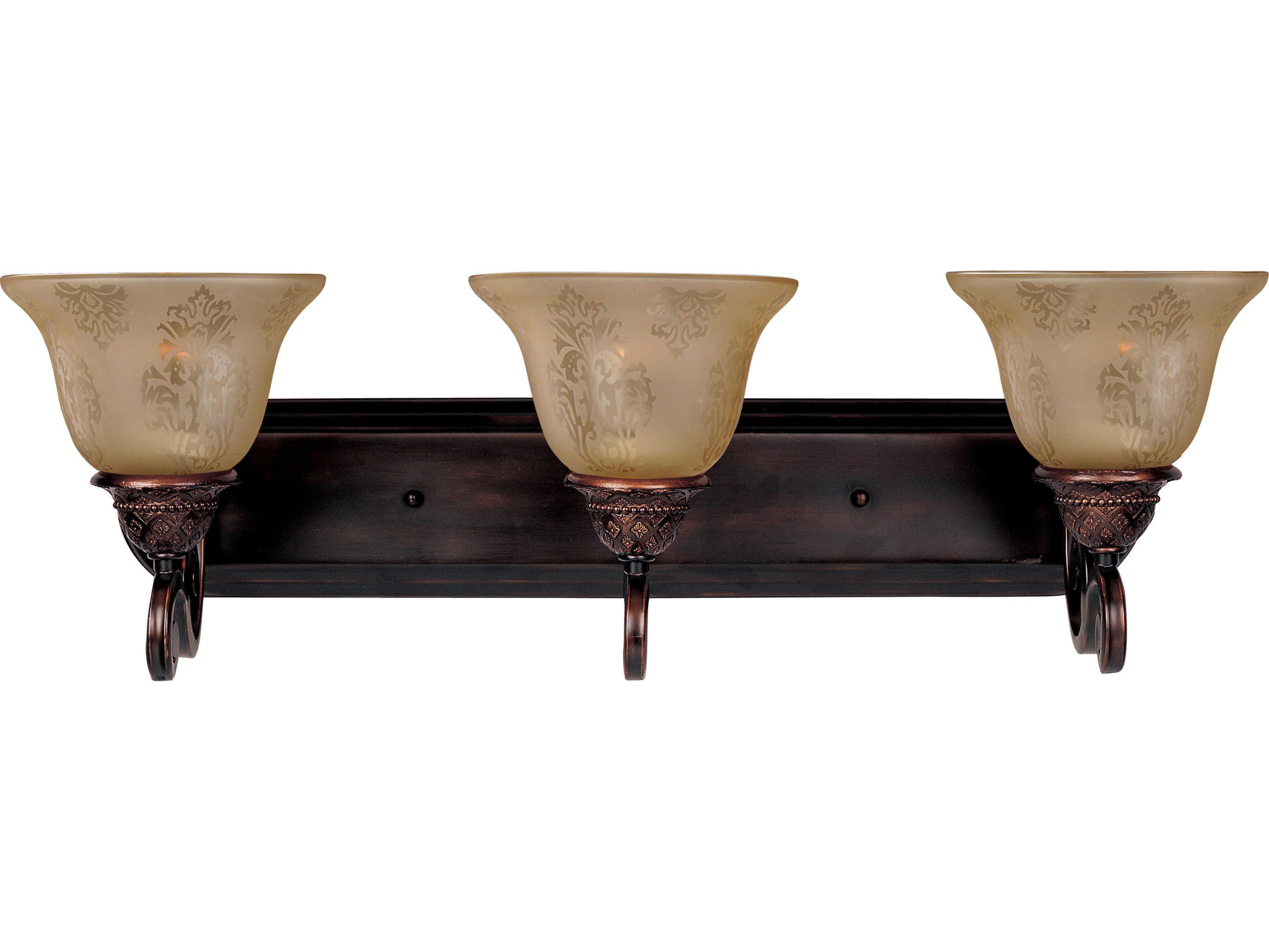 Maxim Lighting Symphony 3-Light Oil Rubbed Bronze Glass Vanity Light