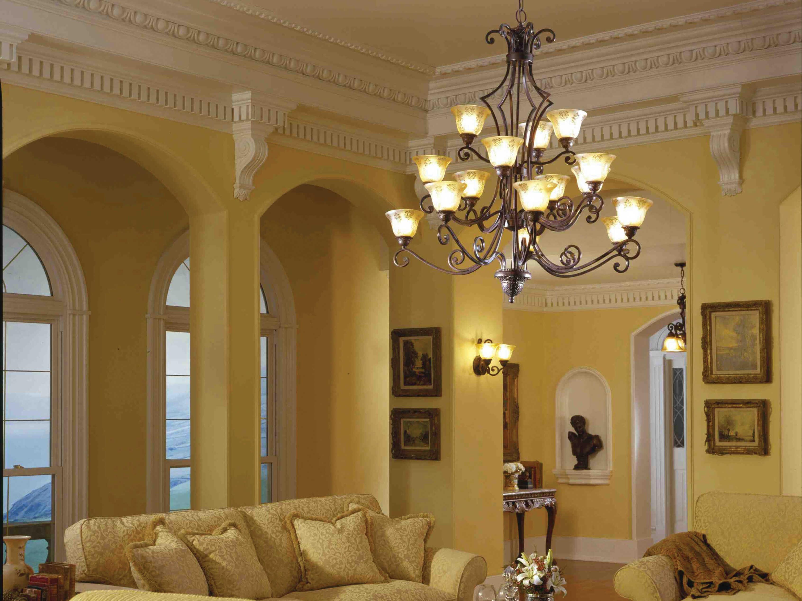 Maxim Lighting Symphony 15-Light Oil Rubbed Bronze Glass Bell Tiered Chandelier