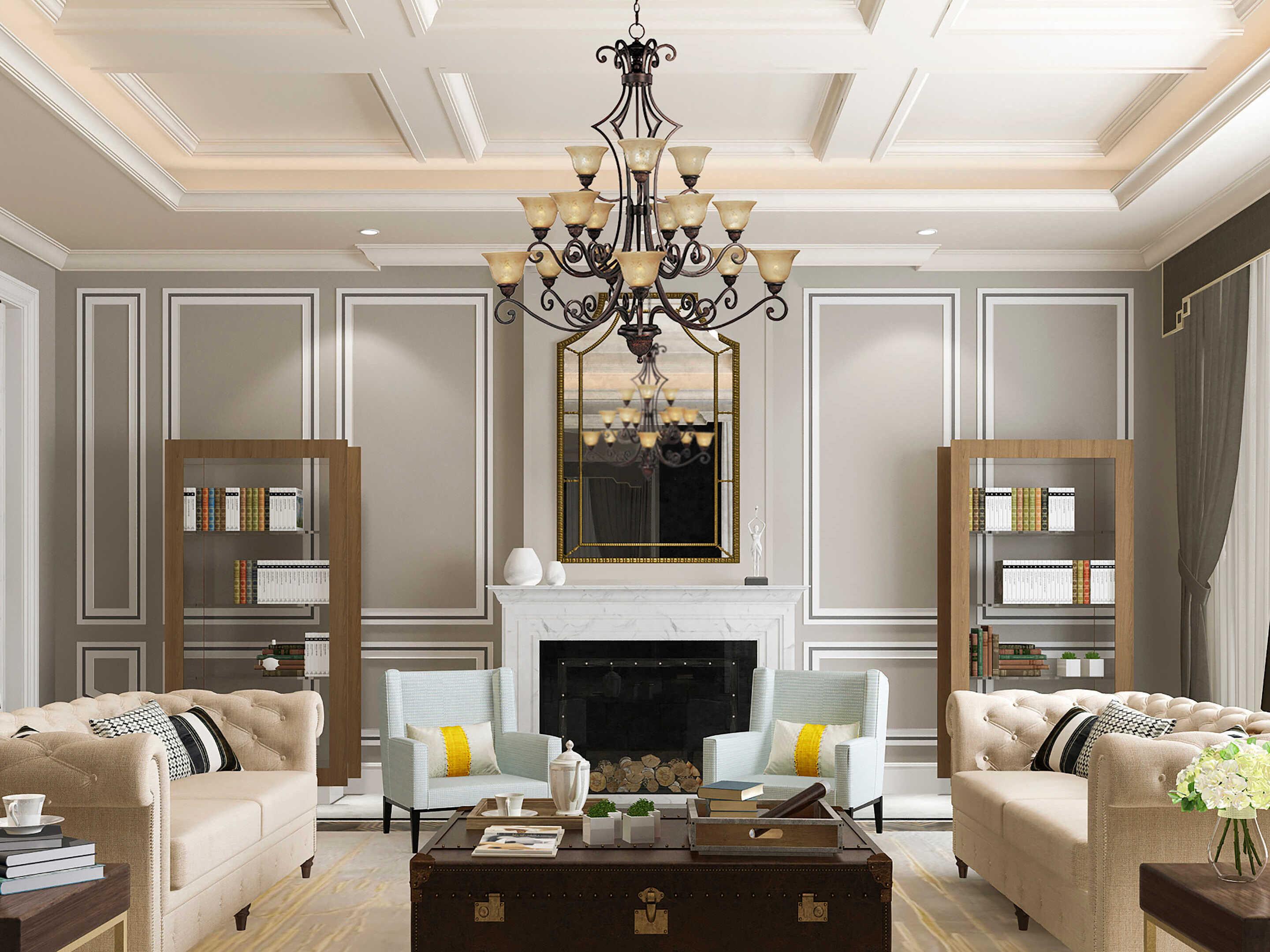 Maxim Lighting Symphony 15-Light Oil Rubbed Bronze Glass Bell Tiered Chandelier