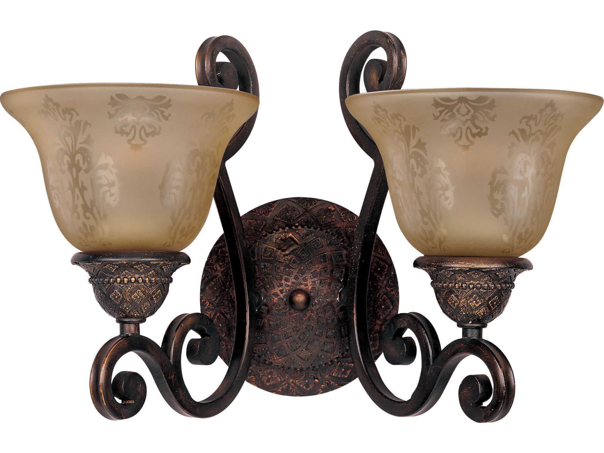 Maxim Lighting Symphony 2-Light Oil Rubbed Bronze Glass Wall Sconce
