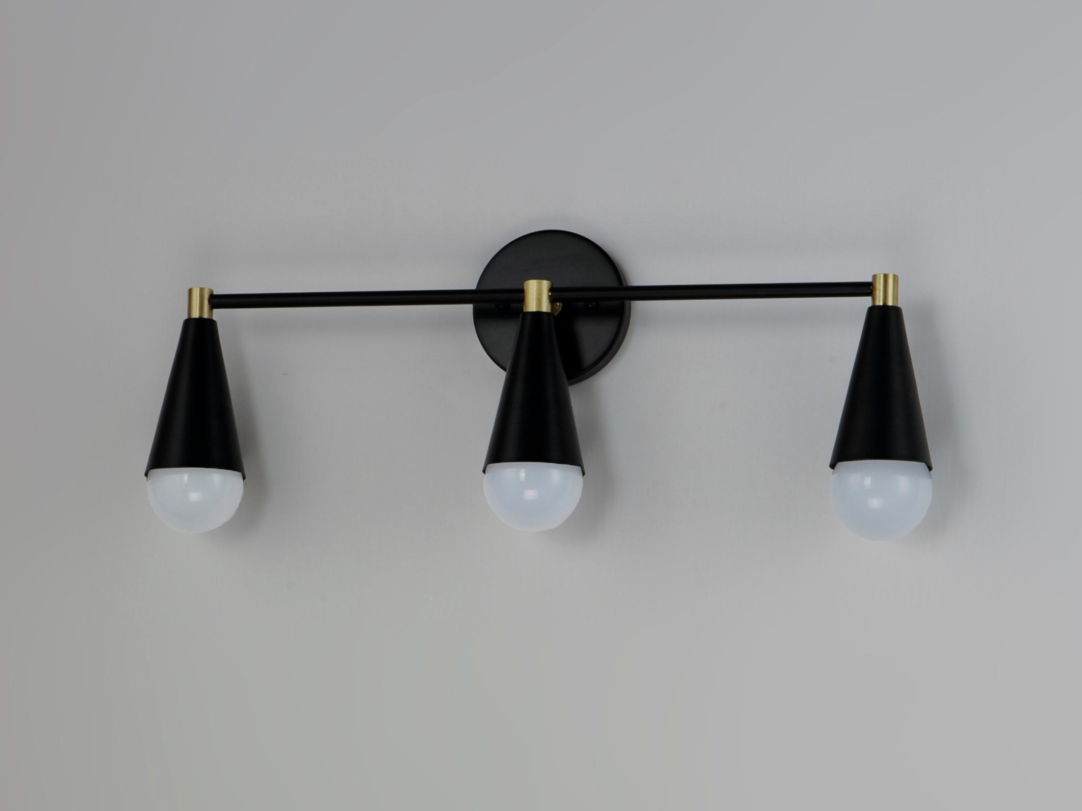 Maxim Lighting Lovell 3-Light Black Satin Brass Vanity Light