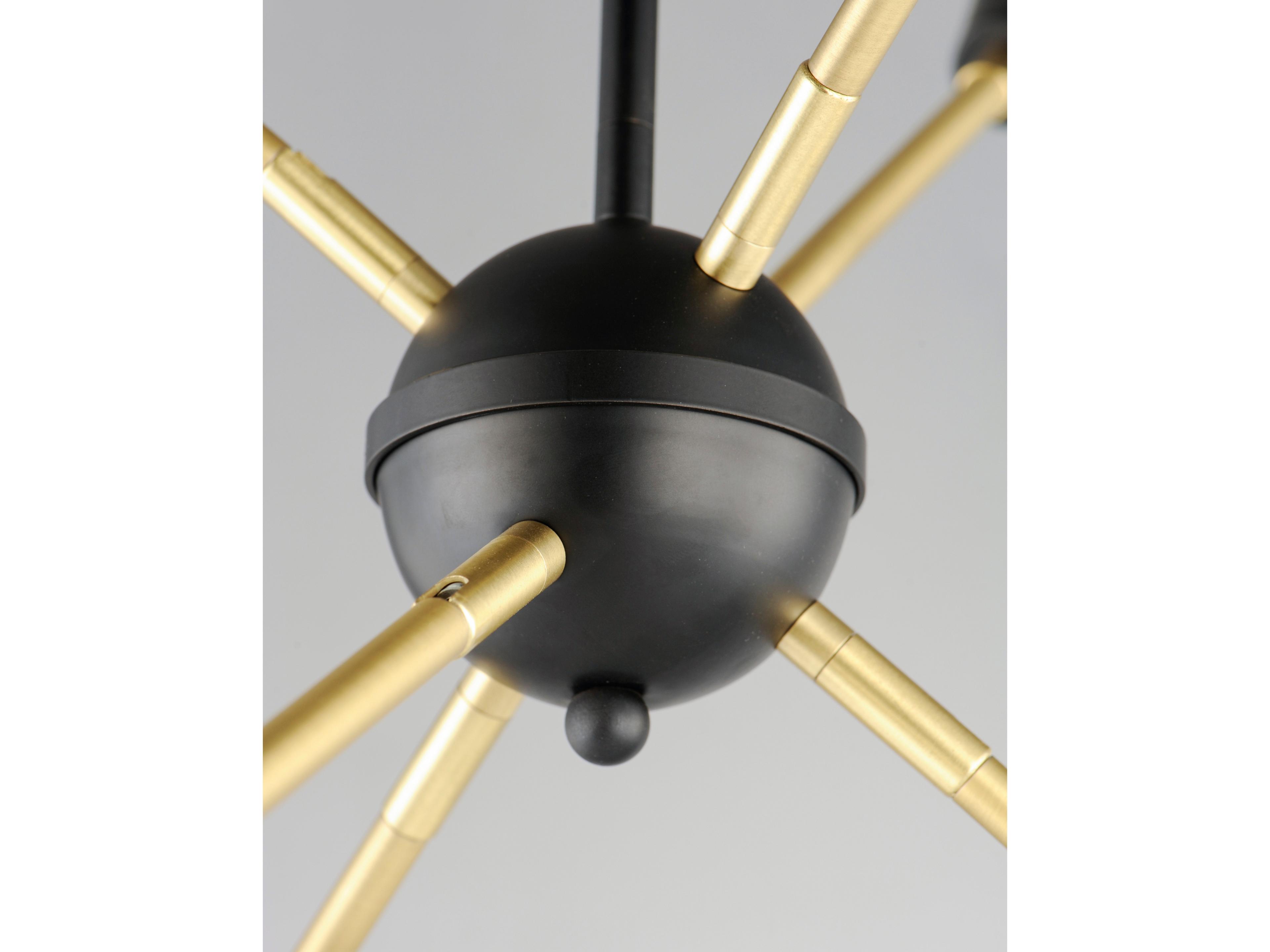 Maxim Lighting Lovell 6-Light Black Satin Brass Pendant