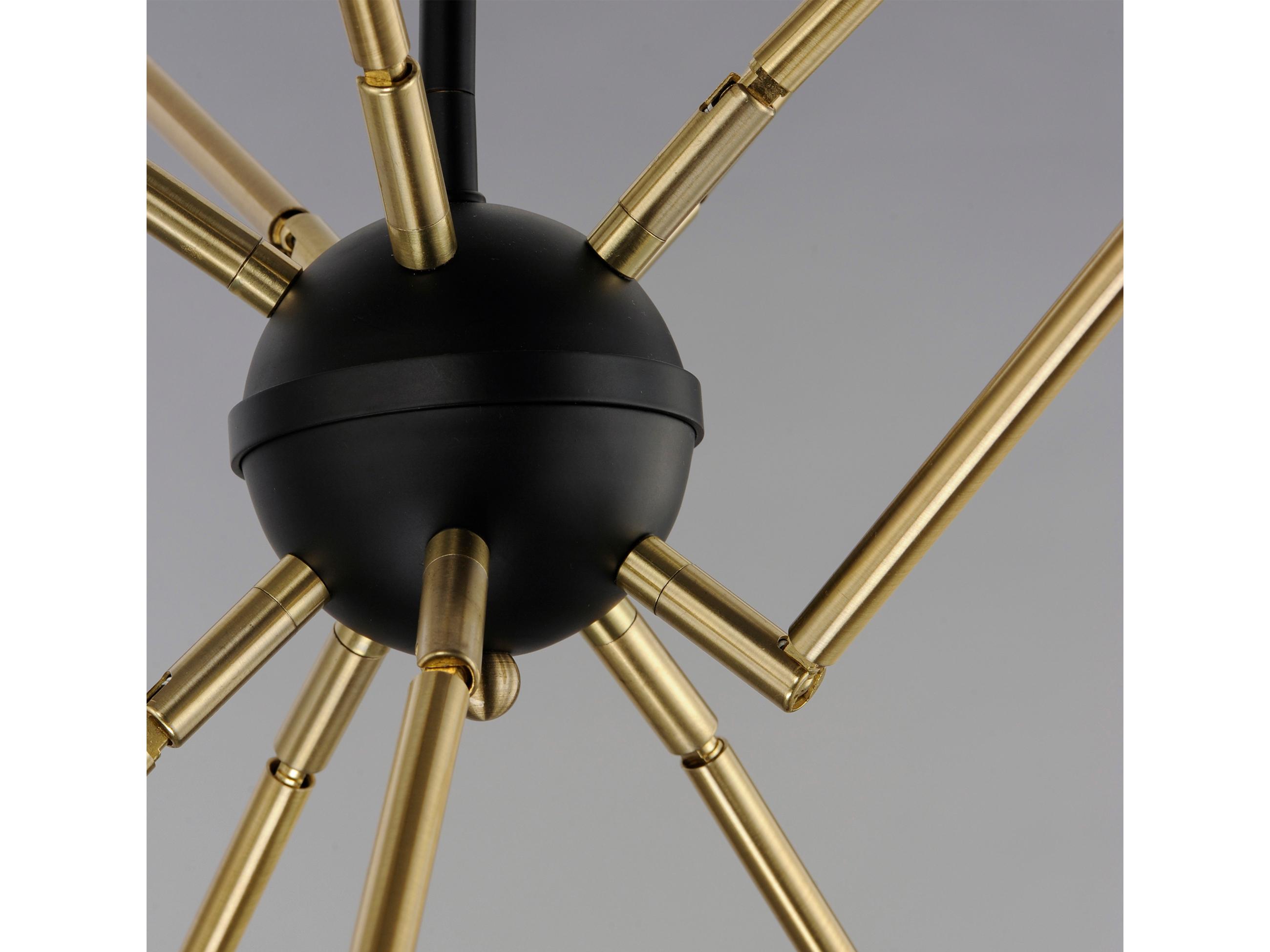 Maxim Lighting Lovell 10-Light Black Satin Brass Bell Pendant