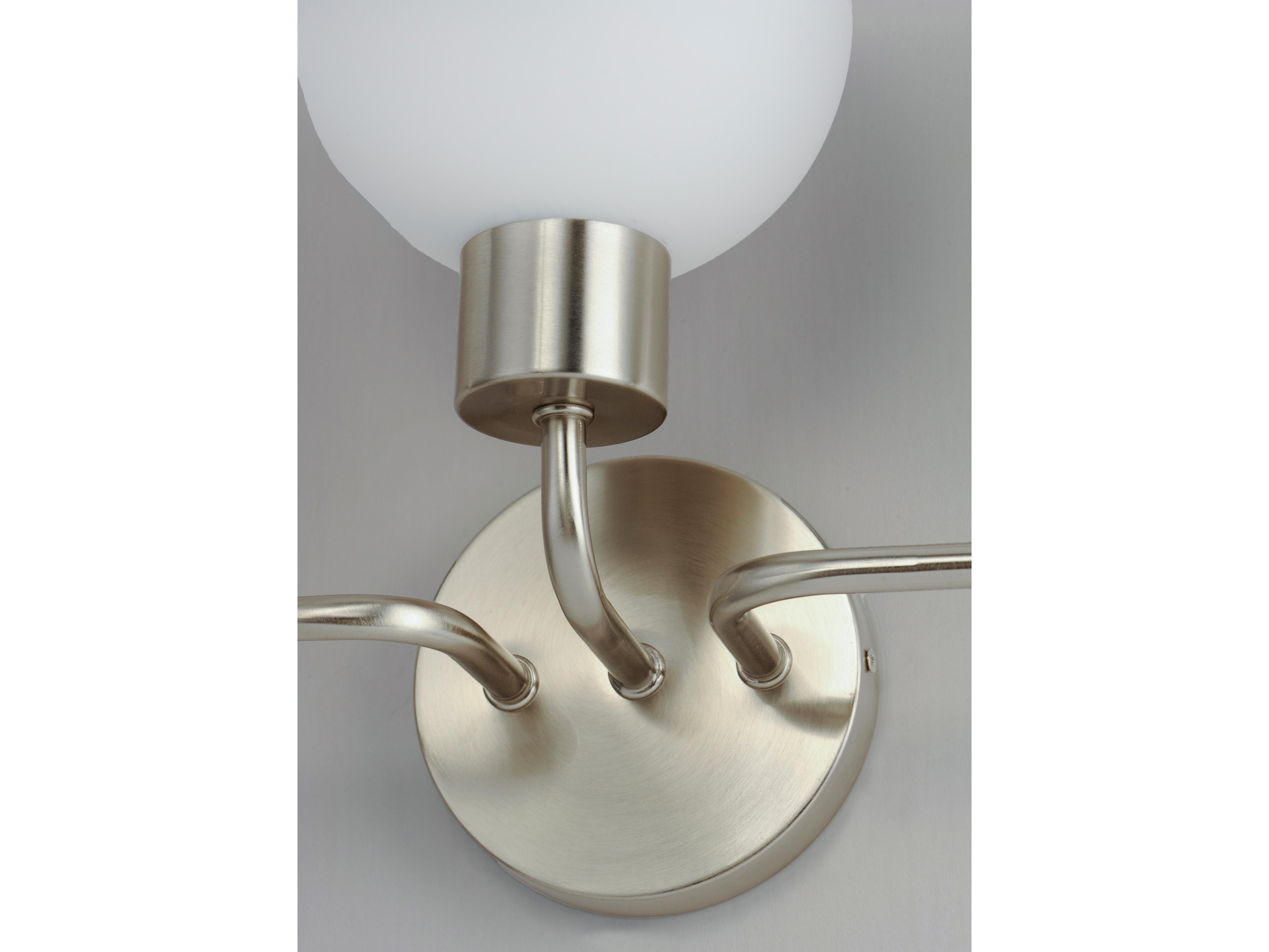 Maxim Lighting Coraline 3-Light Satin Nickel Glass Vanity Light