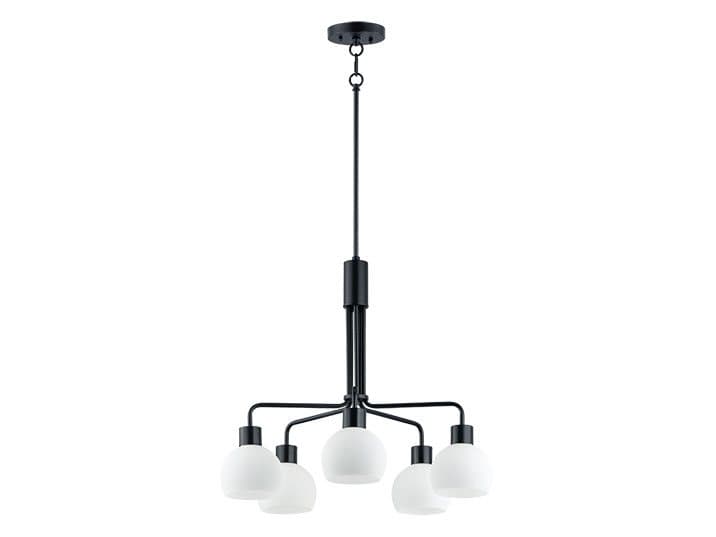 Maxim Lighting Coraline 5-Light Black Glass Chandelier