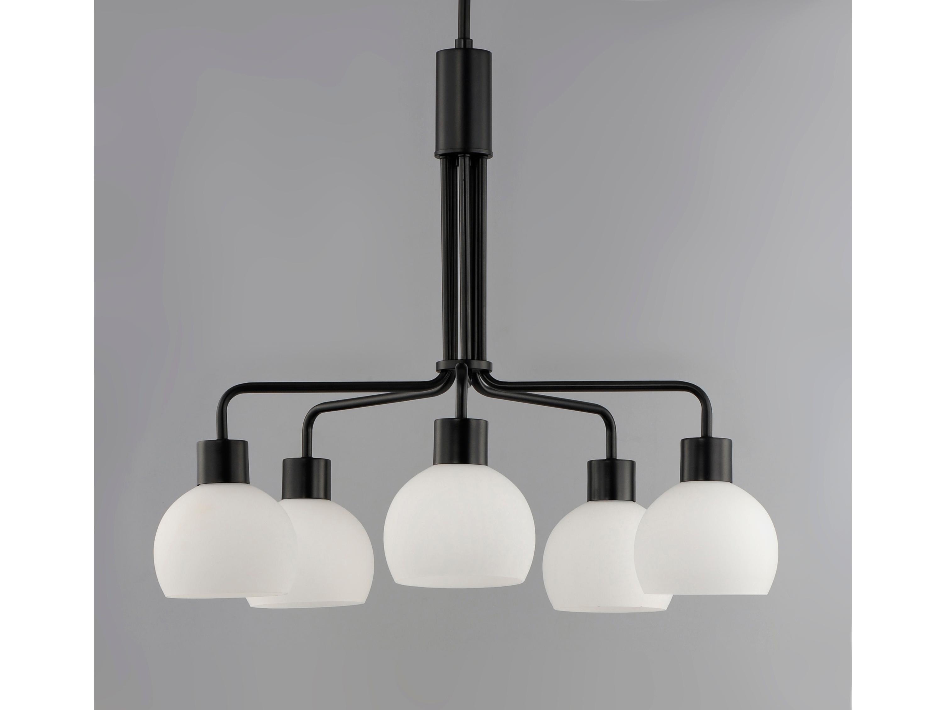 Maxim Lighting Coraline 5-Light Black Glass Chandelier