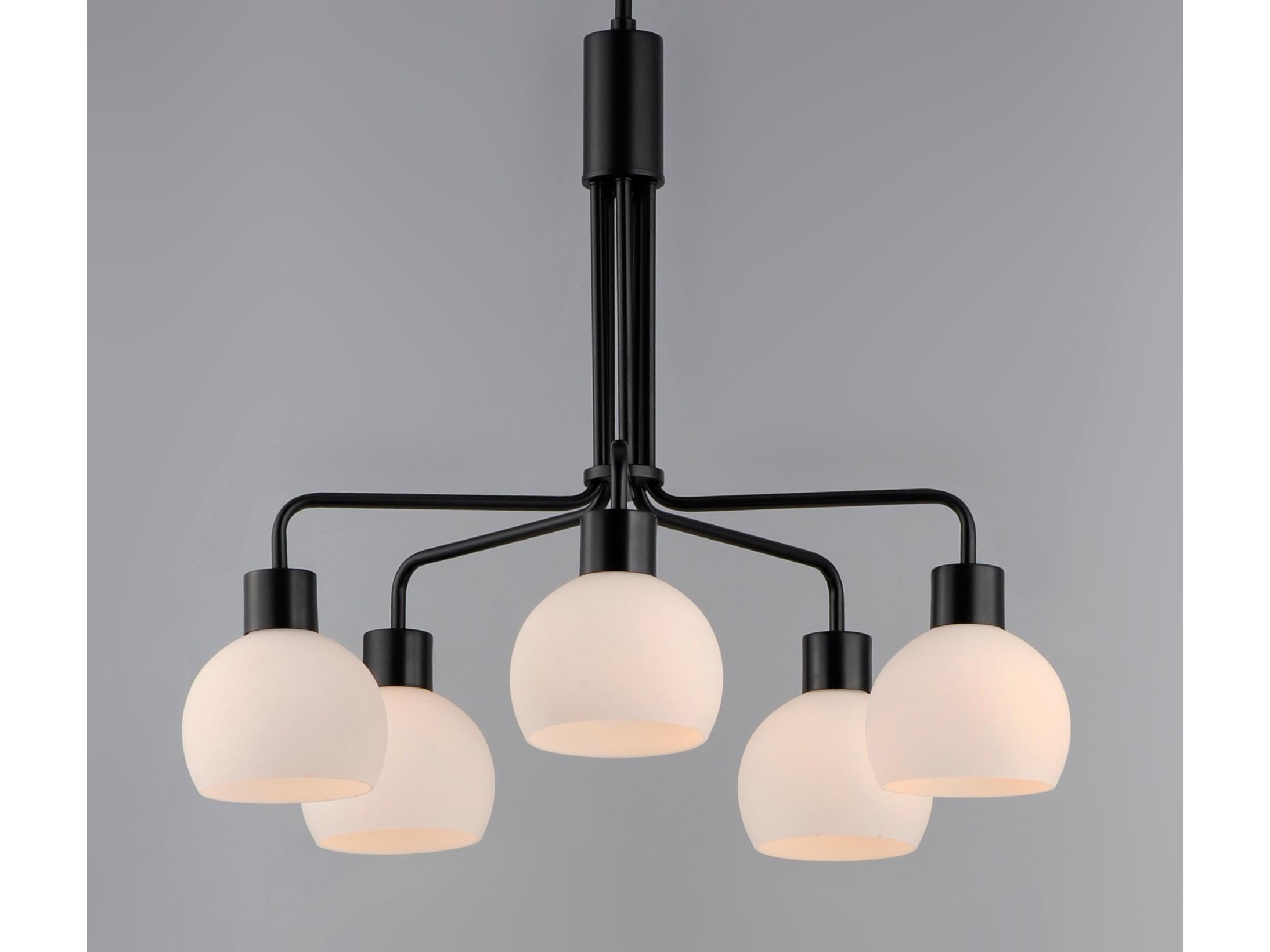 Maxim Lighting Coraline 5-Light Black Glass Chandelier