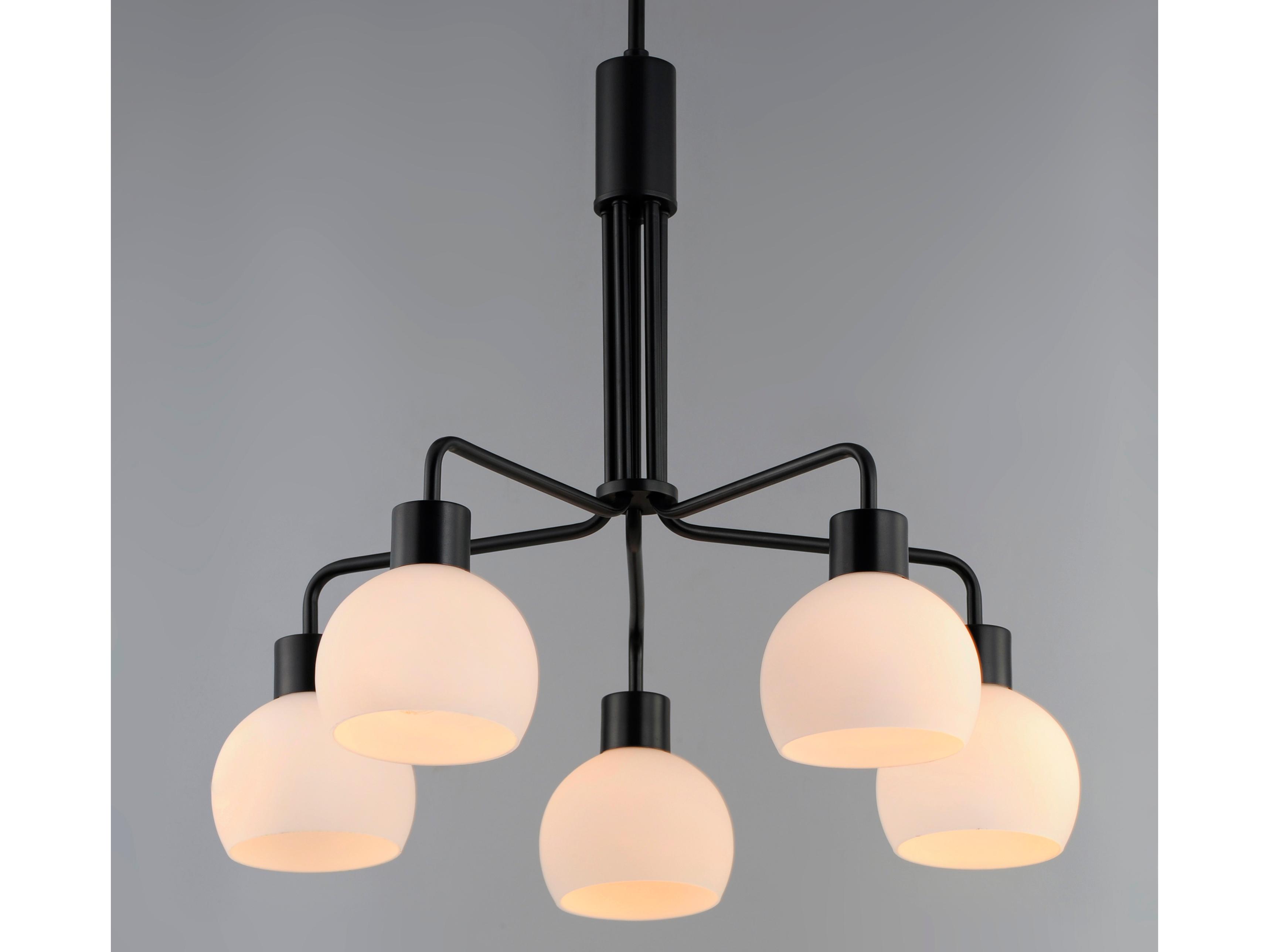 Maxim Lighting Coraline 5-Light Black Glass Chandelier