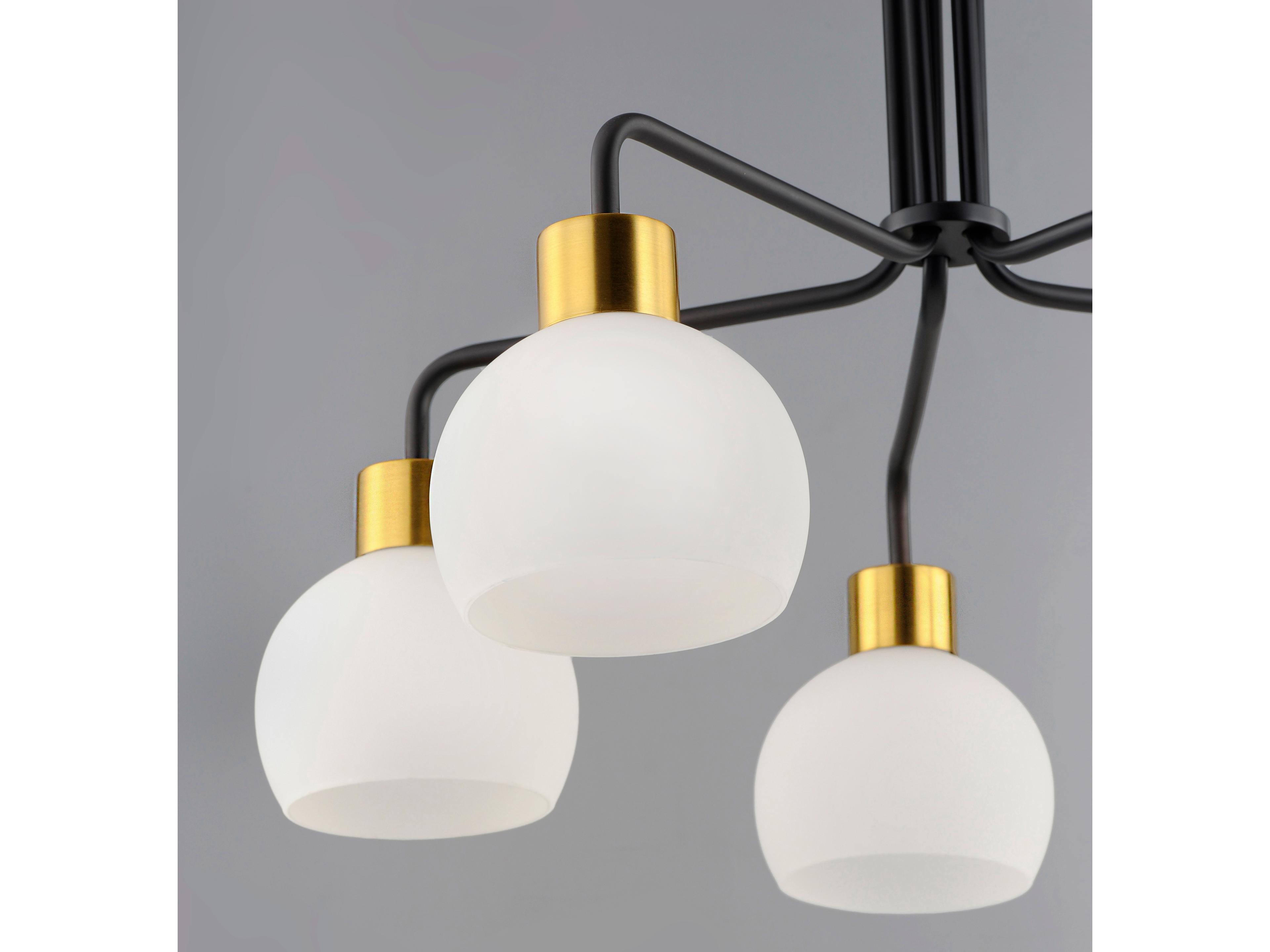 Maxim Lighting Coraline 5-Light Bronze Rupert Black Glass Chandelier