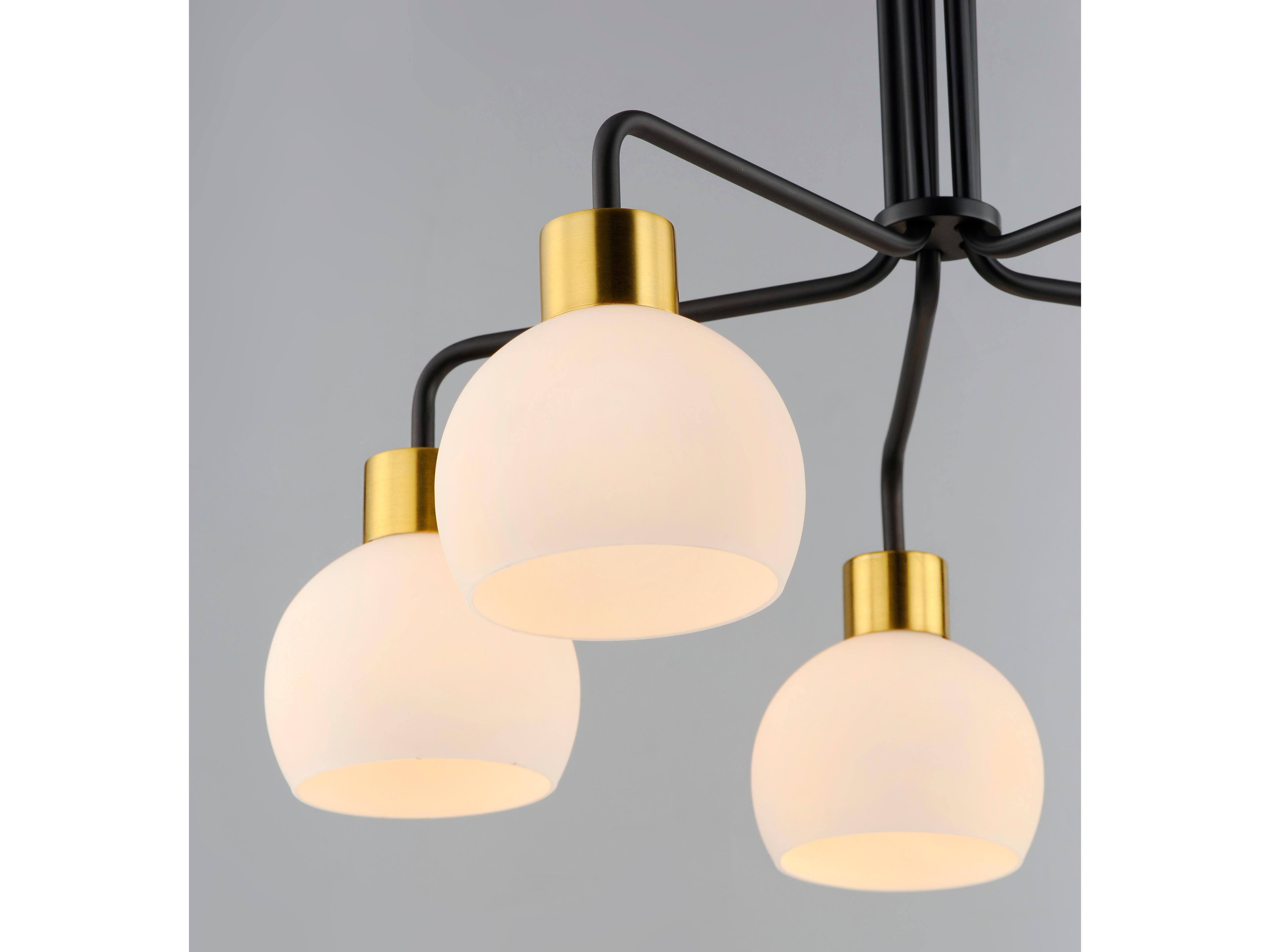 Maxim Lighting Coraline 5-Light Bronze Rupert Black Glass Chandelier