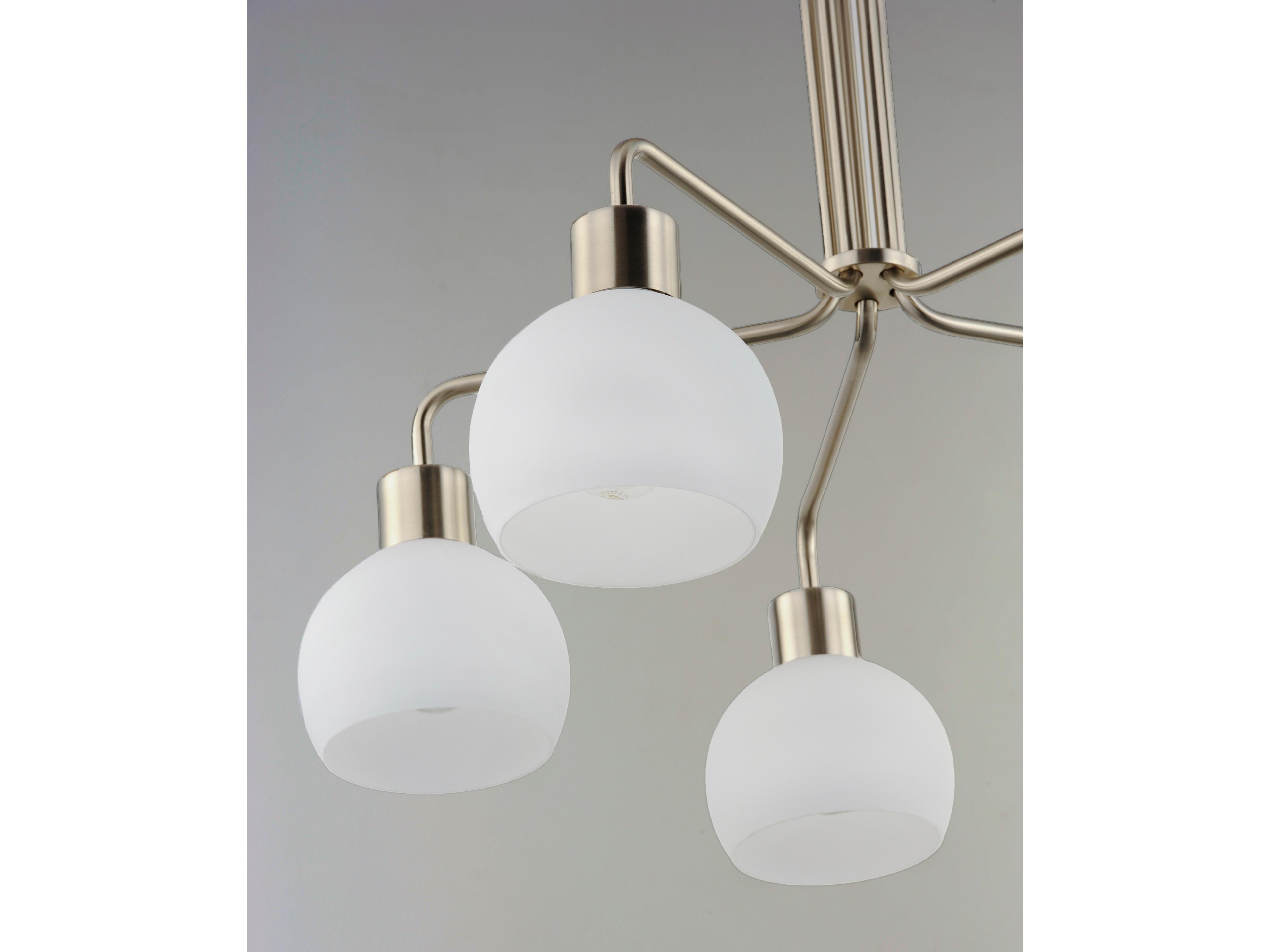 Maxim Lighting Coraline 5-Light Satin Nickel Glass Chandelier