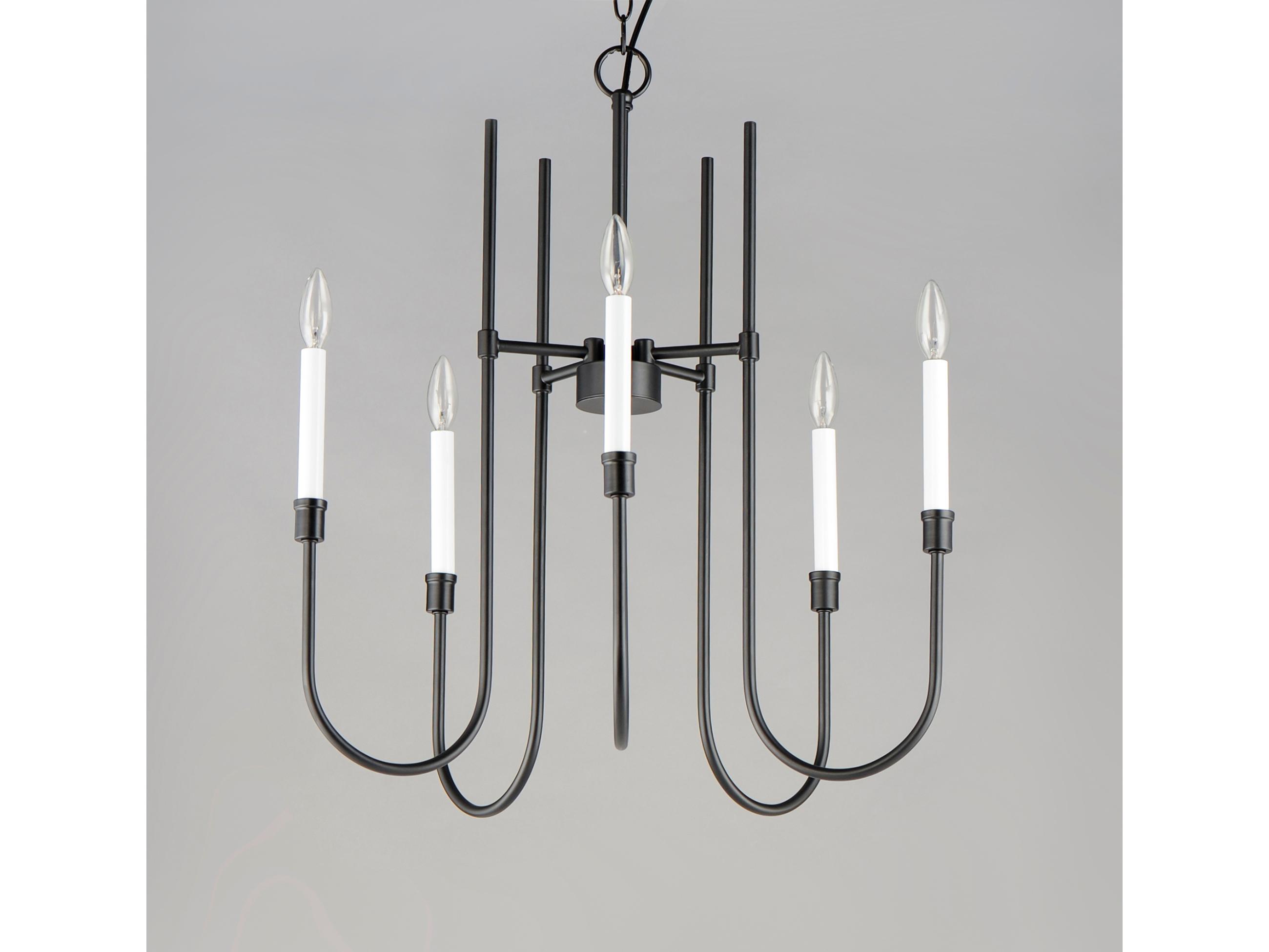 Maxim Lighting Tux 5-Light Black Candelabra Chandelier