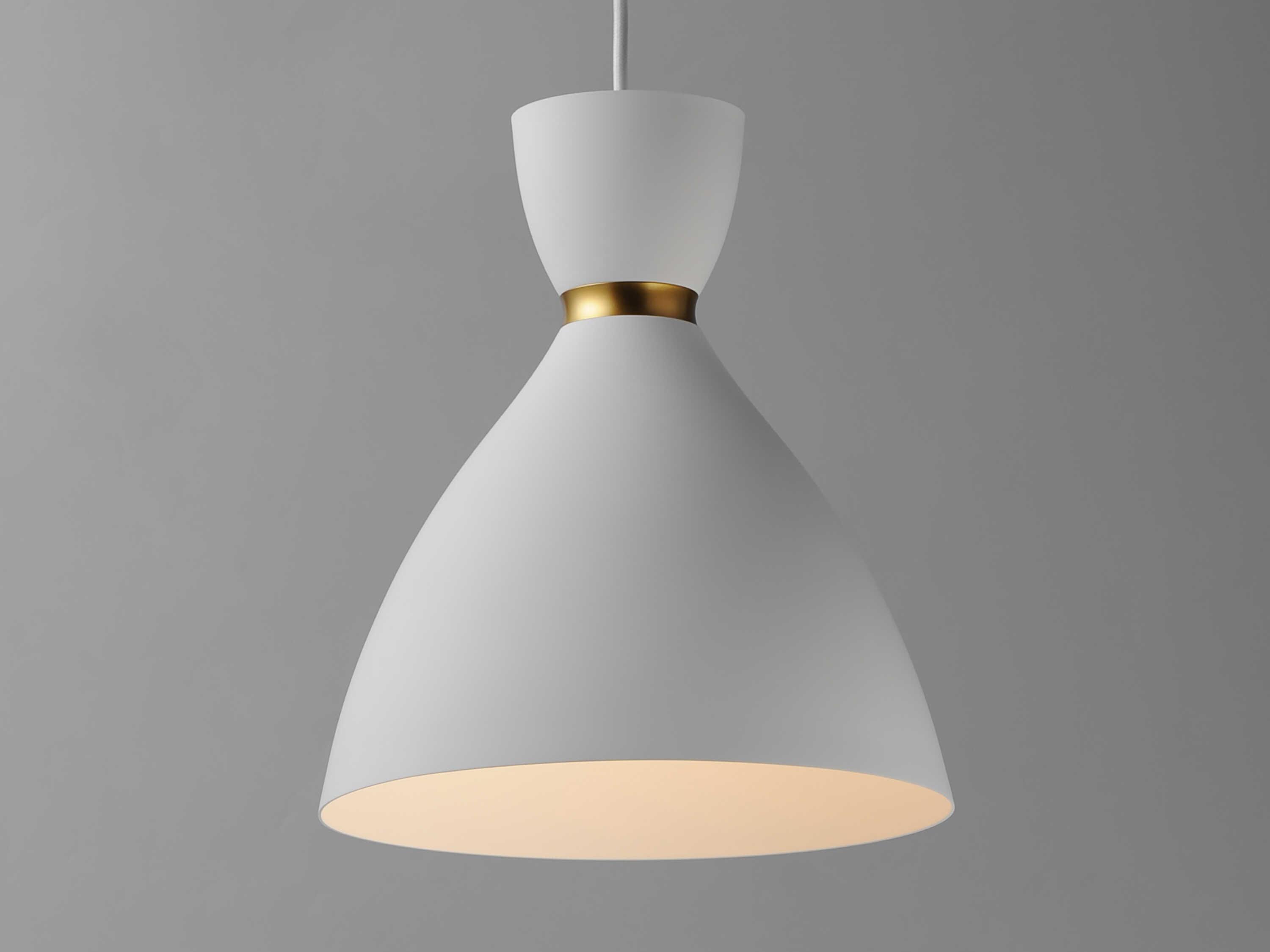 Maxim Lighting Carillon 1-Light White Satin Brass Mini Pendant