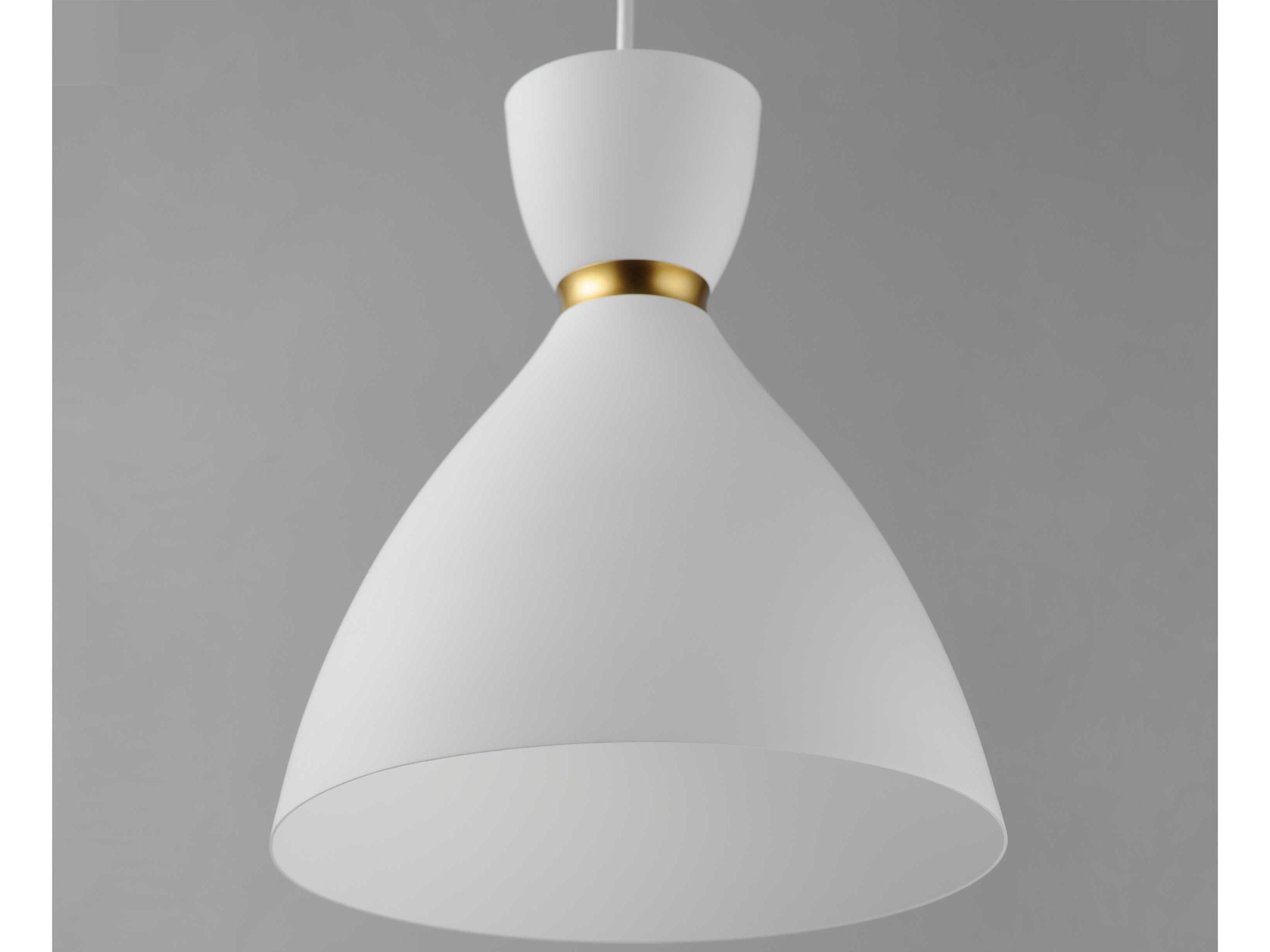 Maxim Lighting Carillon 1-Light White Satin Brass Mini Pendant