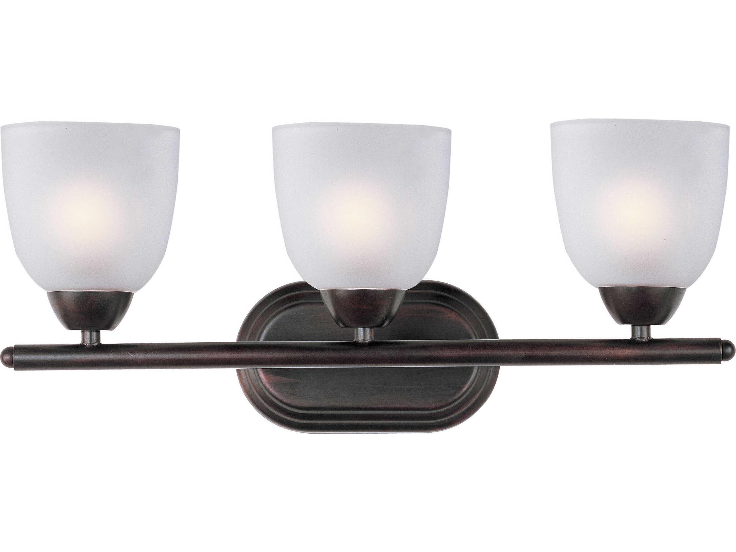 Maxim Lighting Axis 3-Light Oil Rubbed Bronze Glass Vanity Light