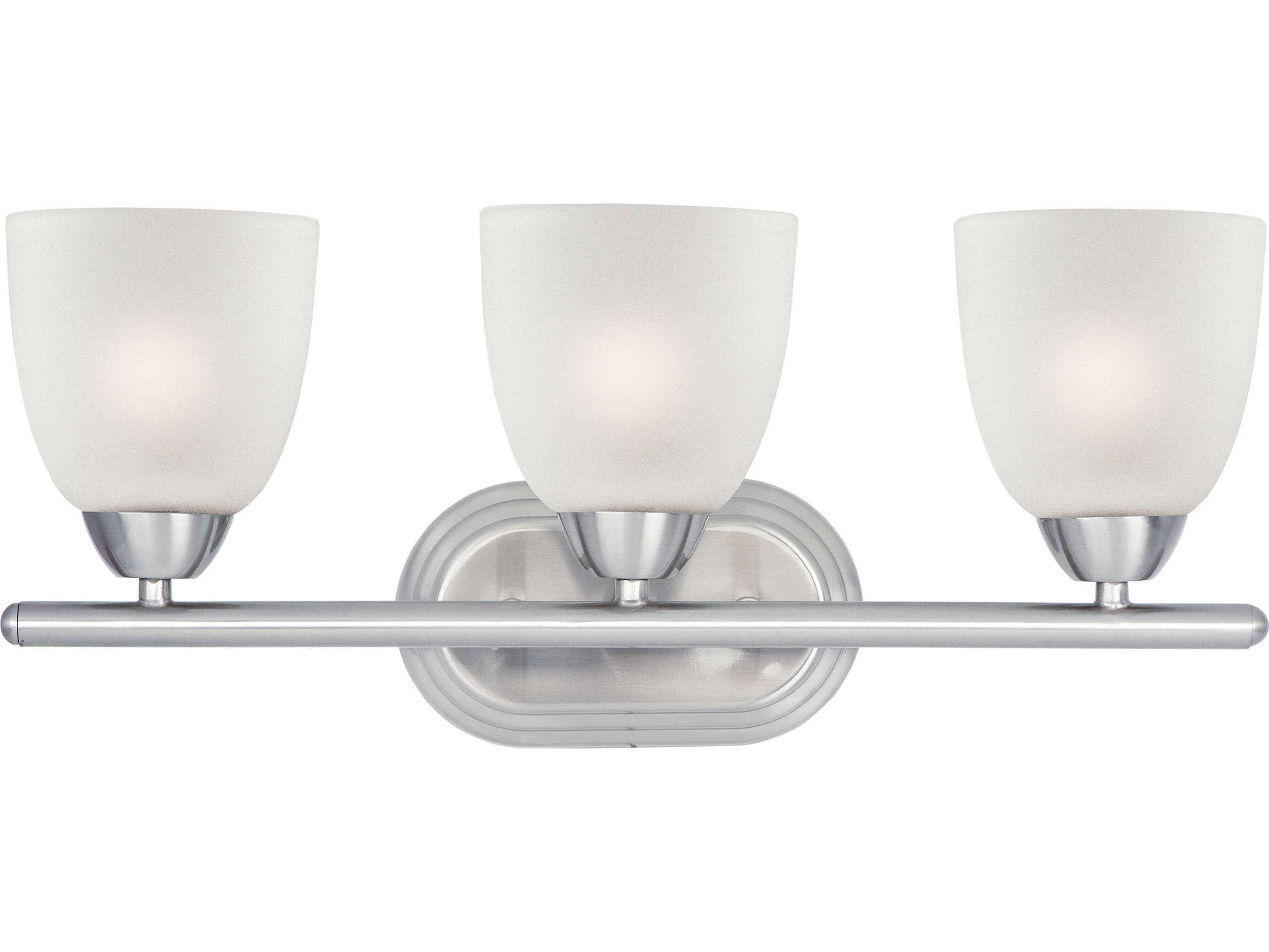 Maxim Lighting Axis 3-Light Satin Nickel Glass Vanity Light