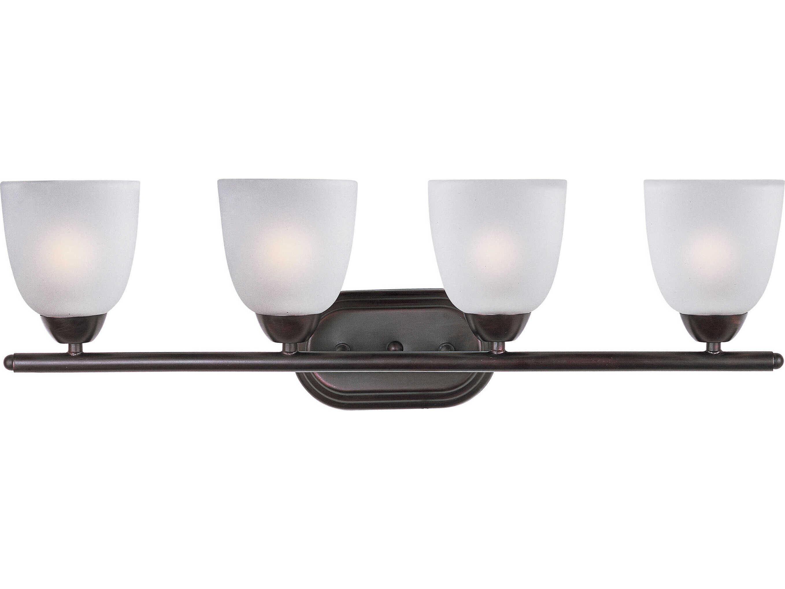 Maxim Lighting Axis 4-Light Oil Rubbed Bronze Glass Vanity Light