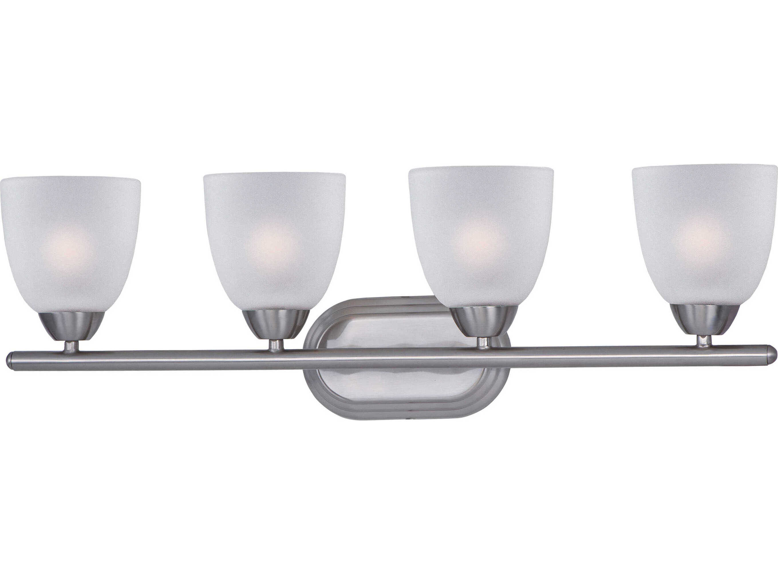 Maxim Lighting Axis 4-Light Satin Nickel Glass Vanity Light