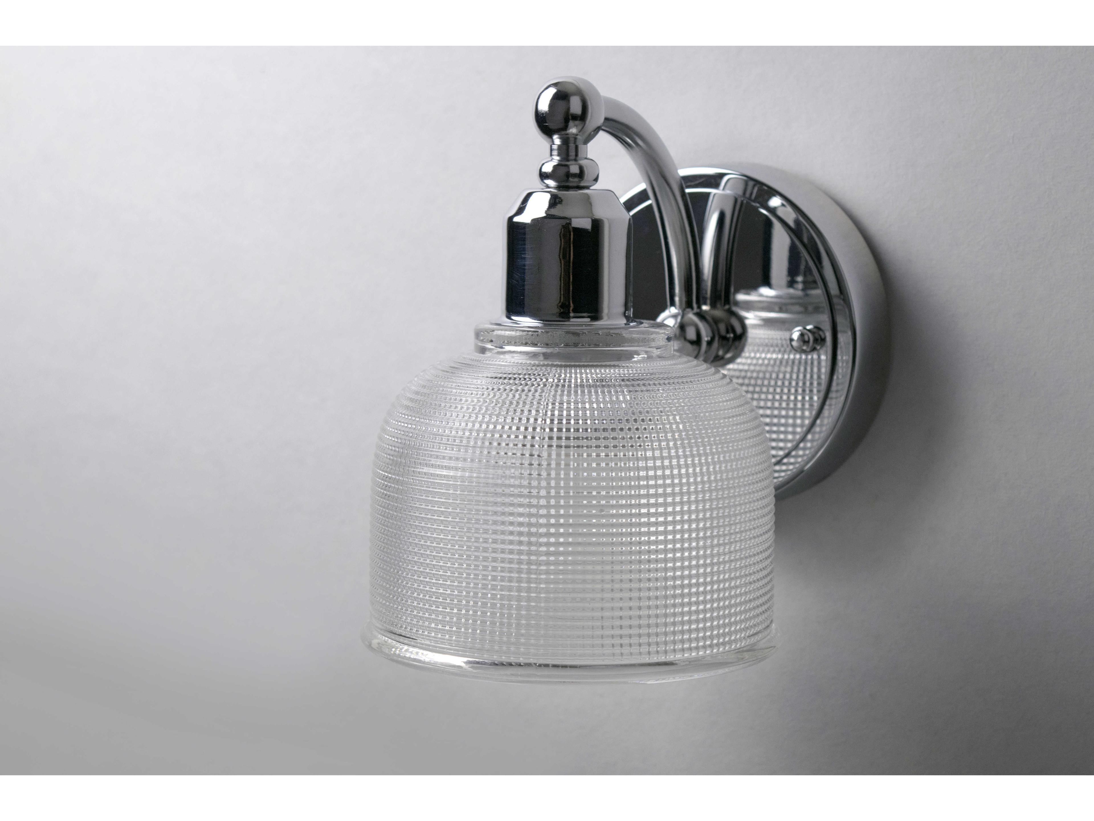 Maxim Lighting Hollow 1-Light Polished Chrome Glass Wall Sconce