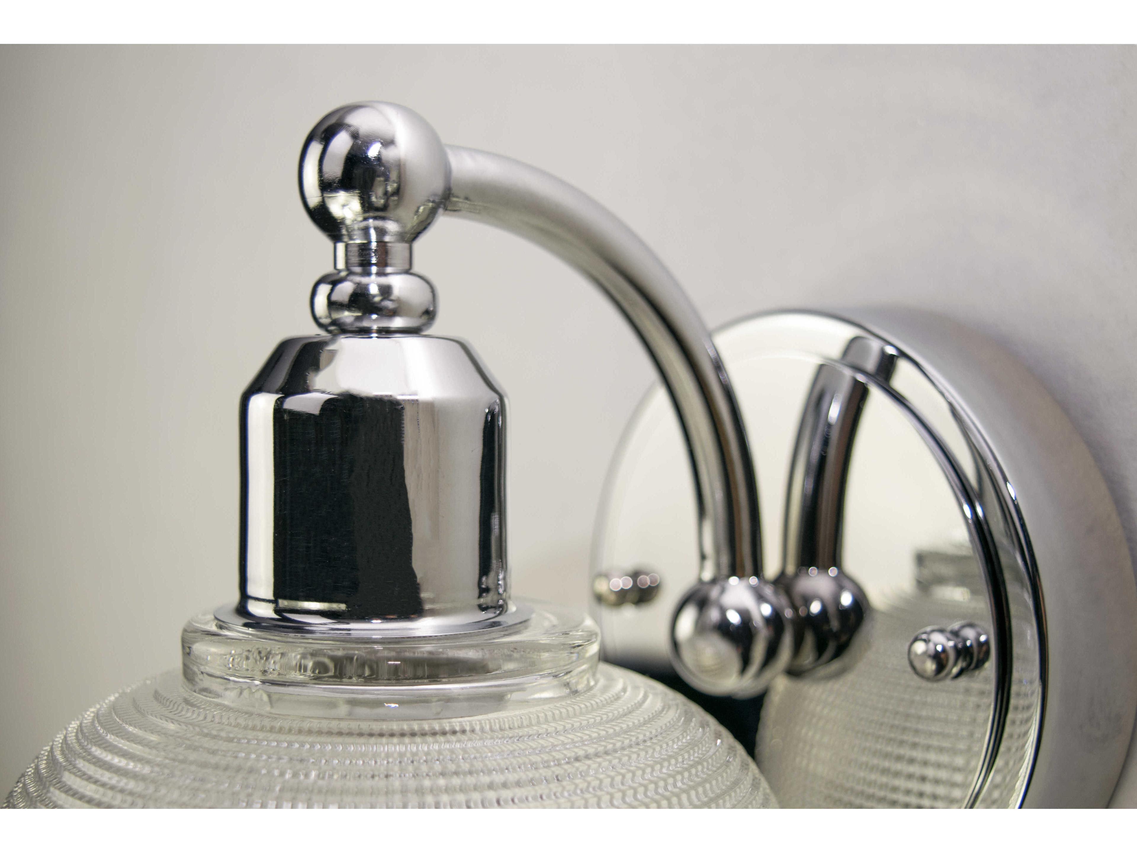 Maxim Lighting Hollow 1-Light Polished Chrome Glass Wall Sconce