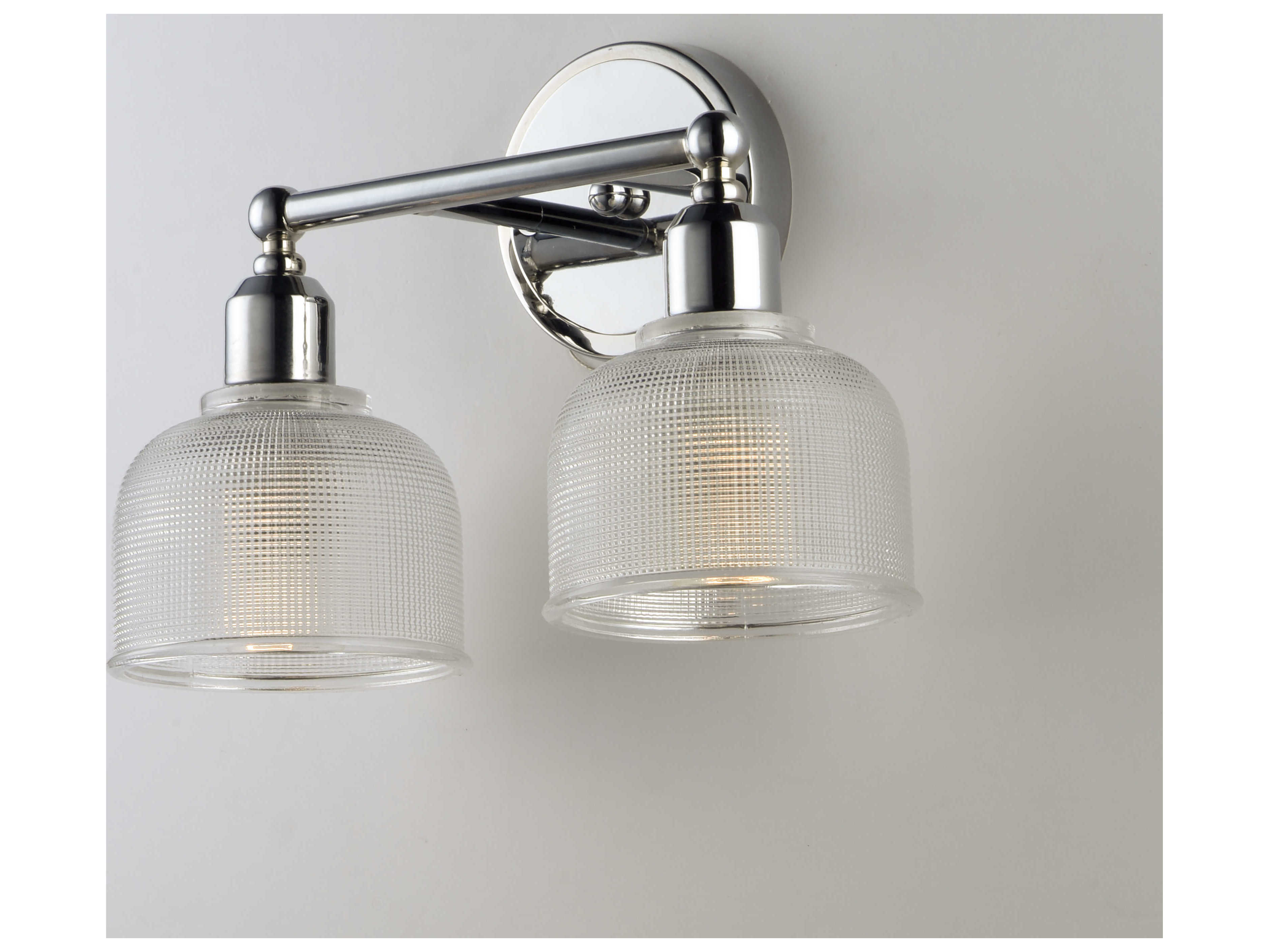 Maxim Lighting Hollow 2-Light Polished Chrome Glass Vanity Light