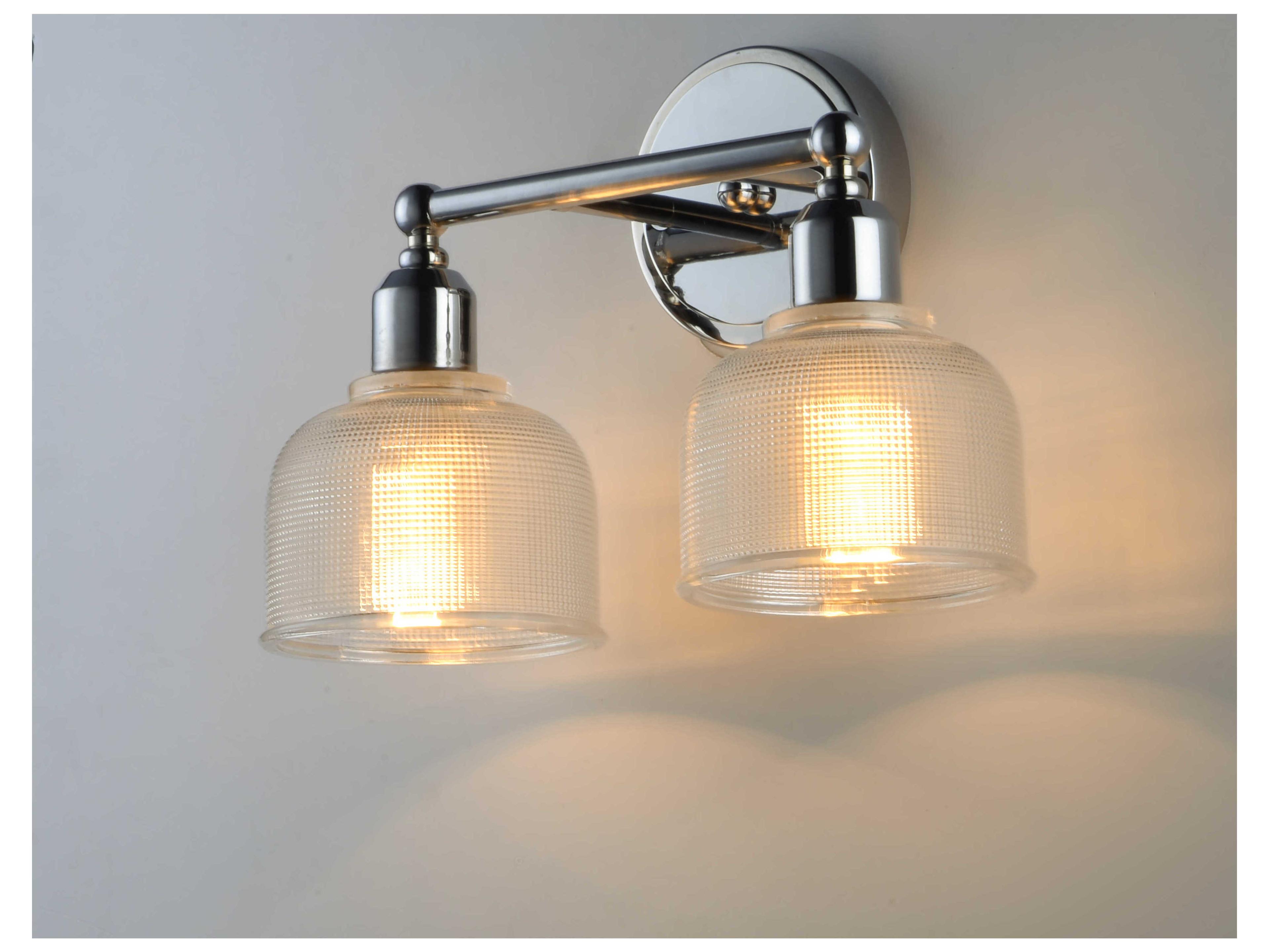 Maxim Lighting Hollow 2-Light Polished Chrome Glass Vanity Light