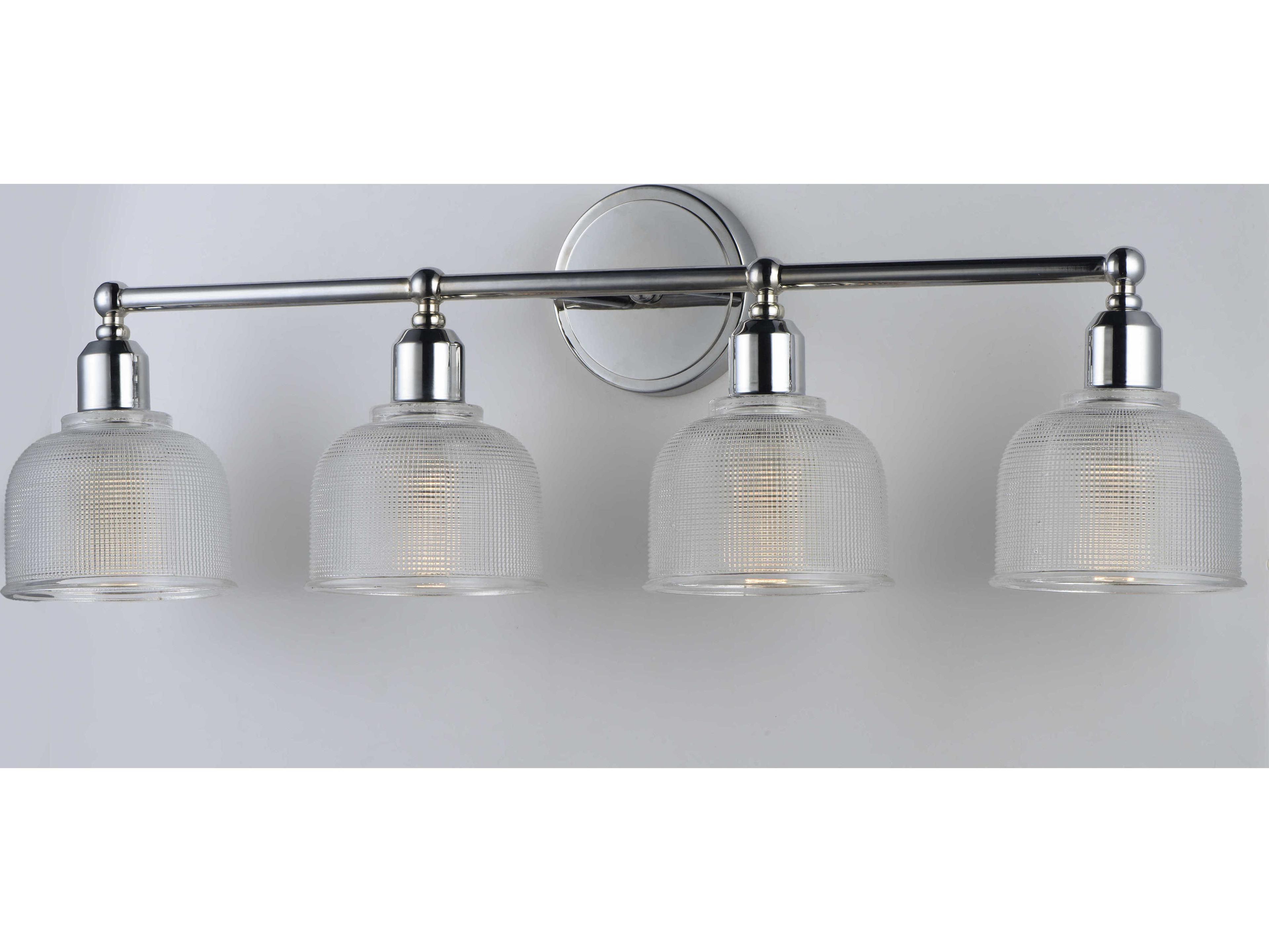 Maxim Lighting Hollow 4-Light Polished Chrome Glass Vanity Light