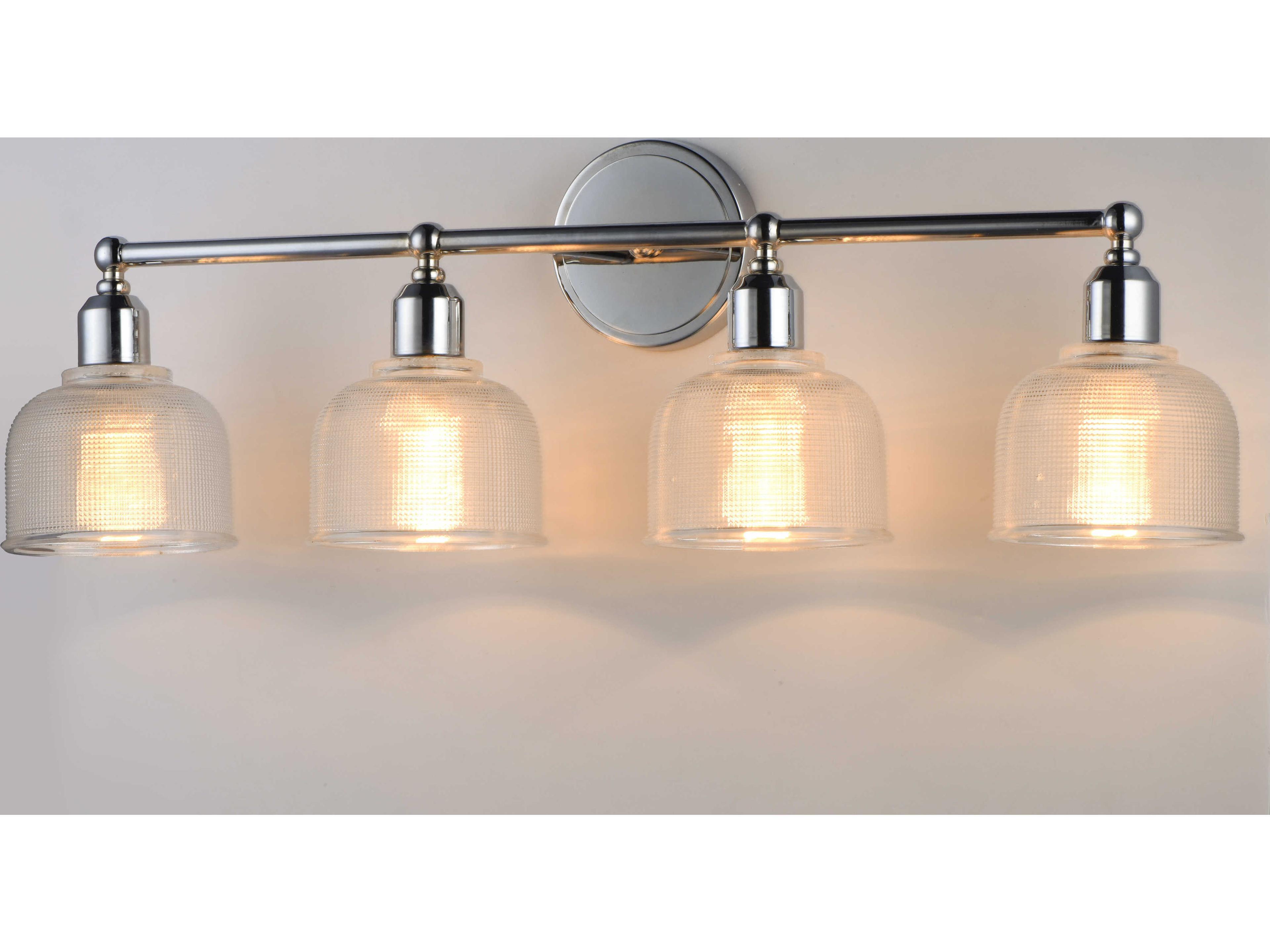 Maxim Lighting Hollow 4-Light Polished Chrome Glass Vanity Light