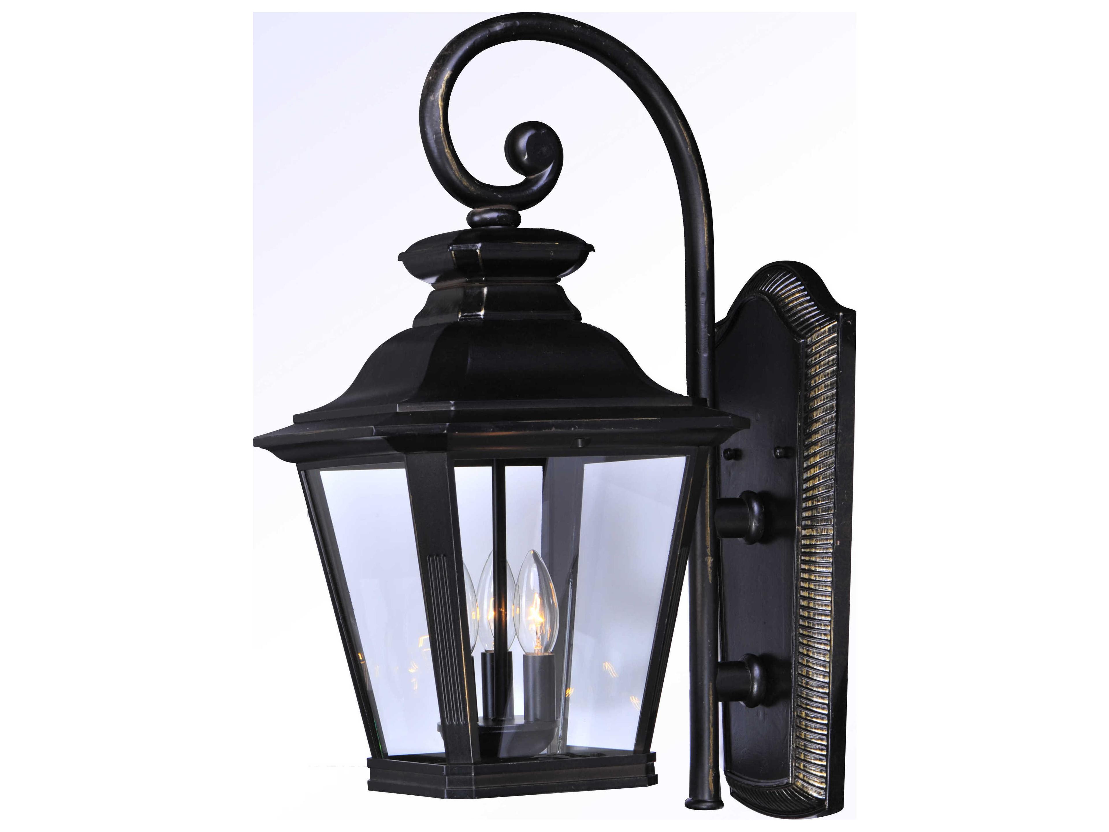 Maxim Lighting Knoxville with Clear Glass 3 - Light Outdoor Wall Light
