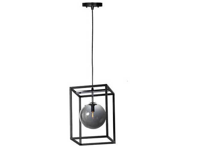 Maxim Lighting Fluid 1-Light Black Polished Chrome Lantern Mini Pendant