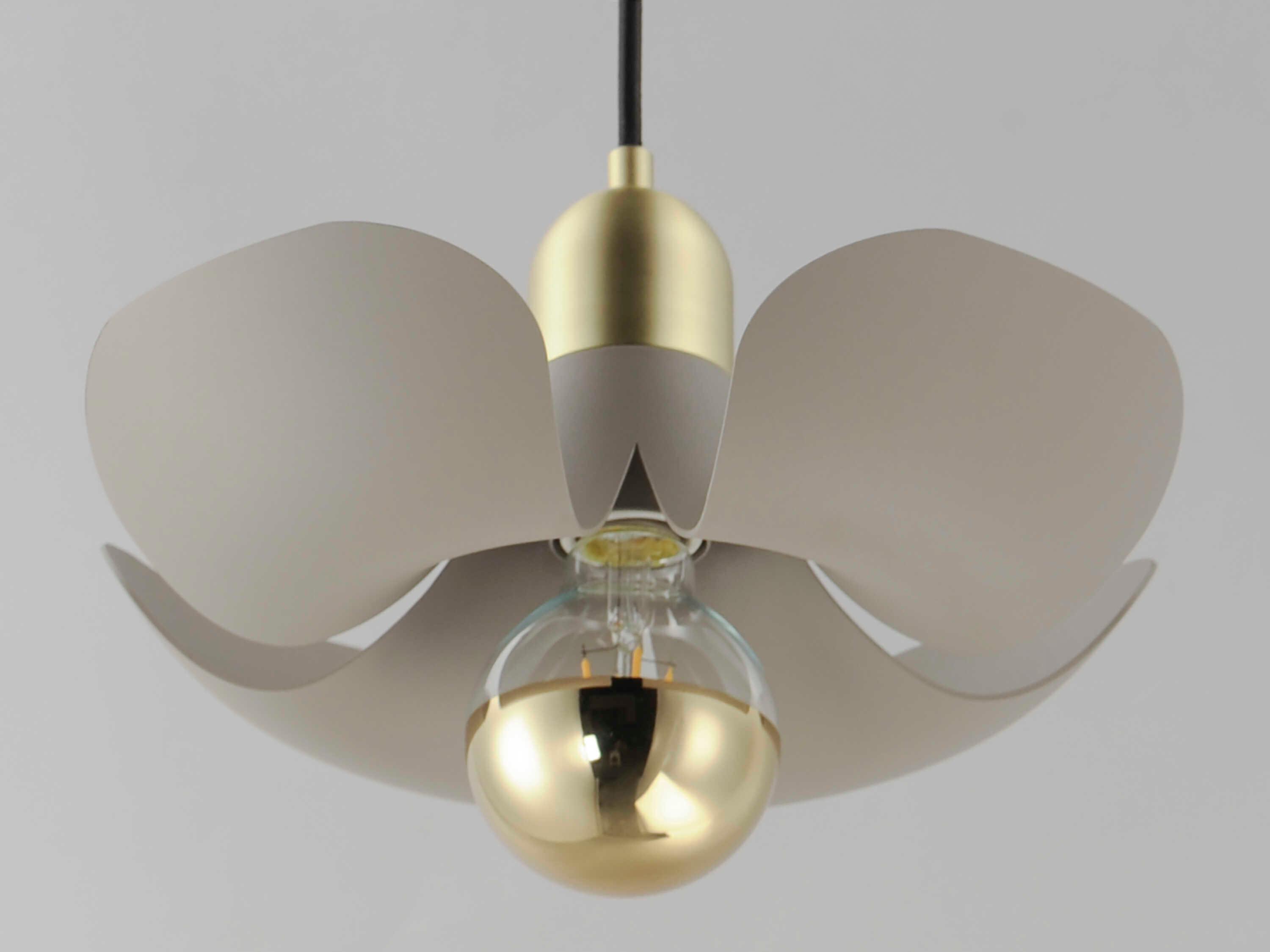 Maxim Lighting Poppy 1-Light Silver Gold Satin Brass Mini Pendant