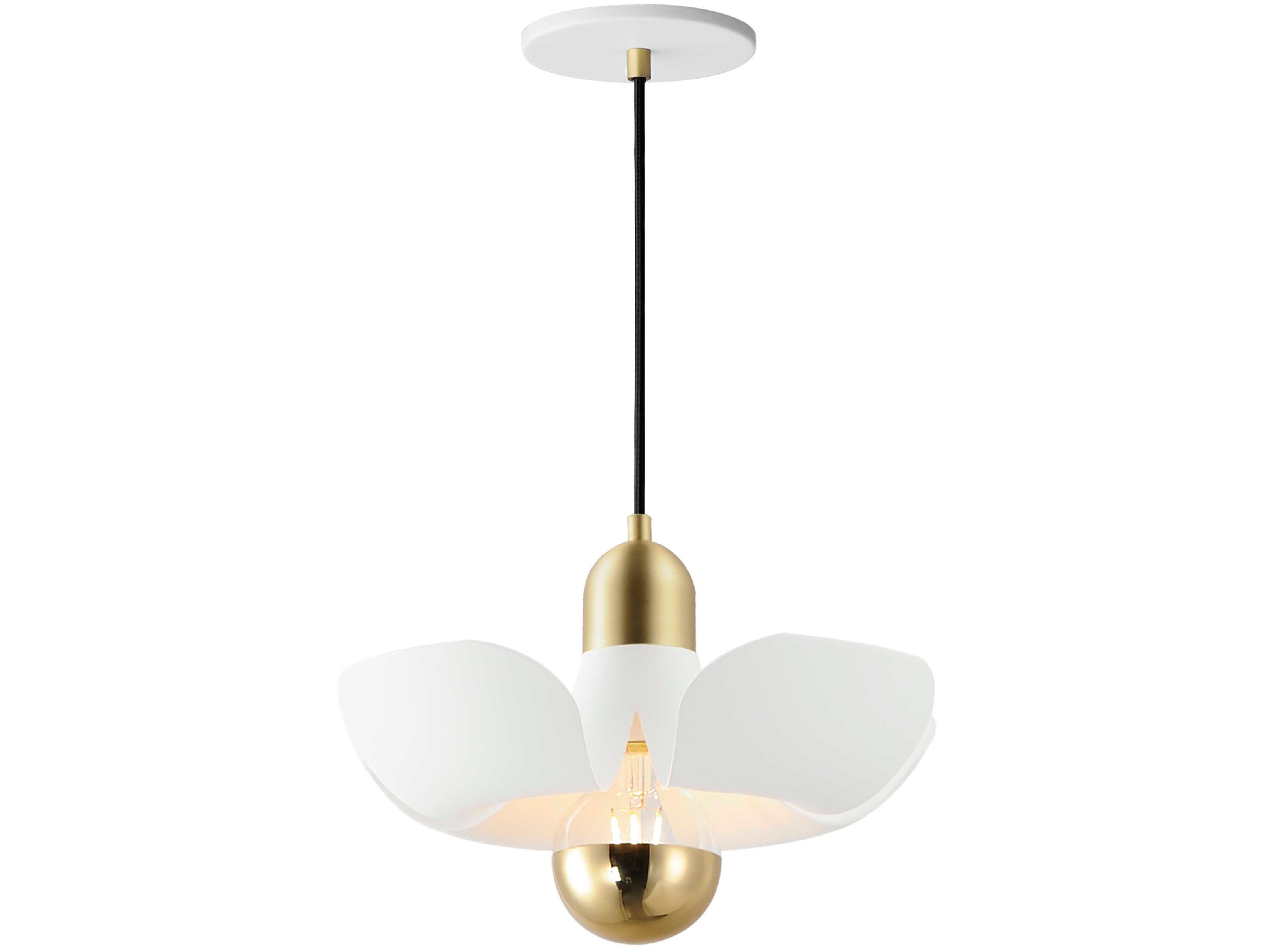 Maxim Lighting Poppy 1-Light White Satin Brass Mini Pendant