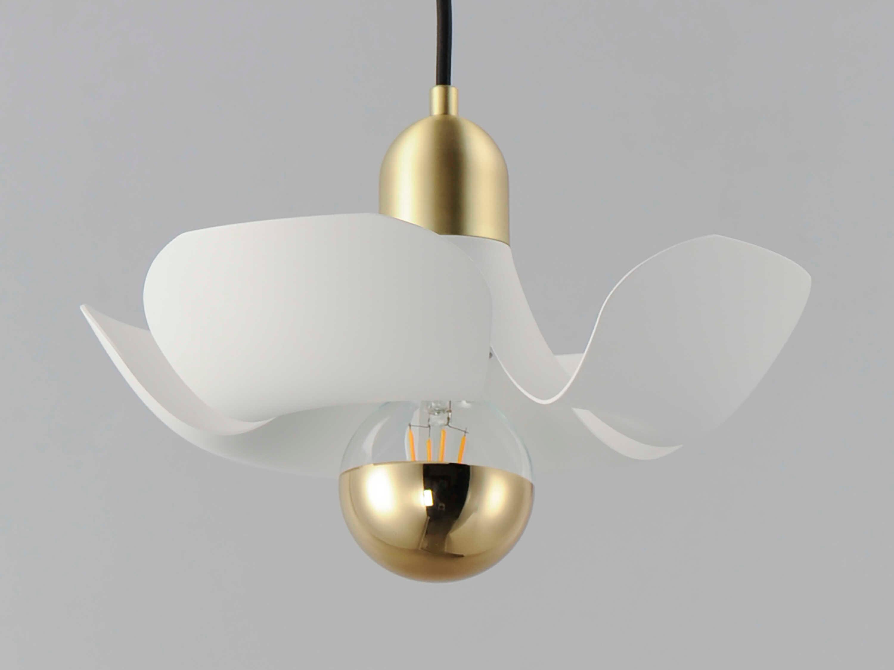Maxim Lighting Poppy 1-Light White Satin Brass Mini Pendant