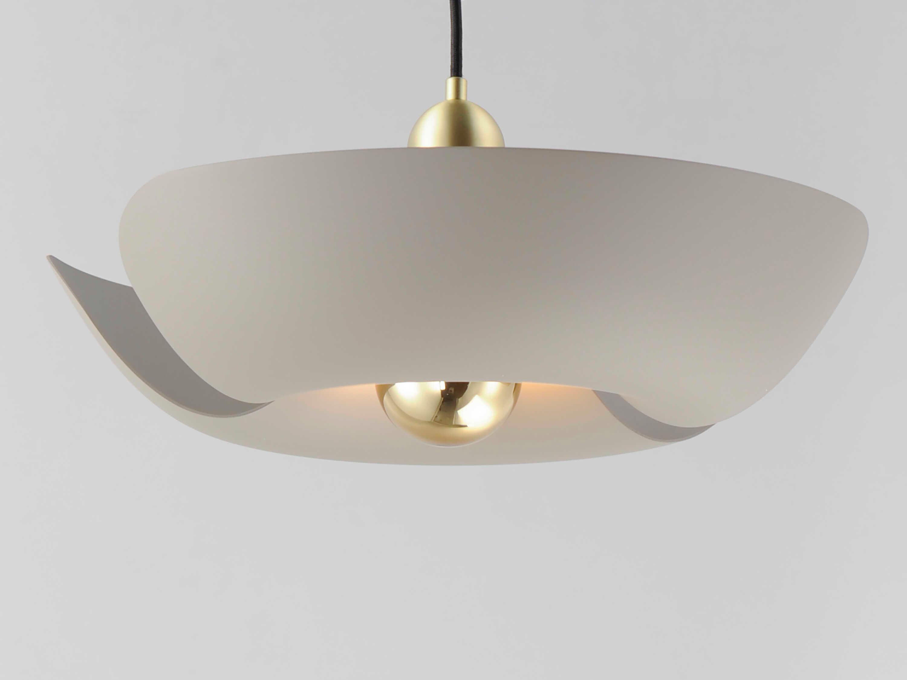 Maxim Lighting Poppy 1-Light Silver Gold Satin Brass Pendant