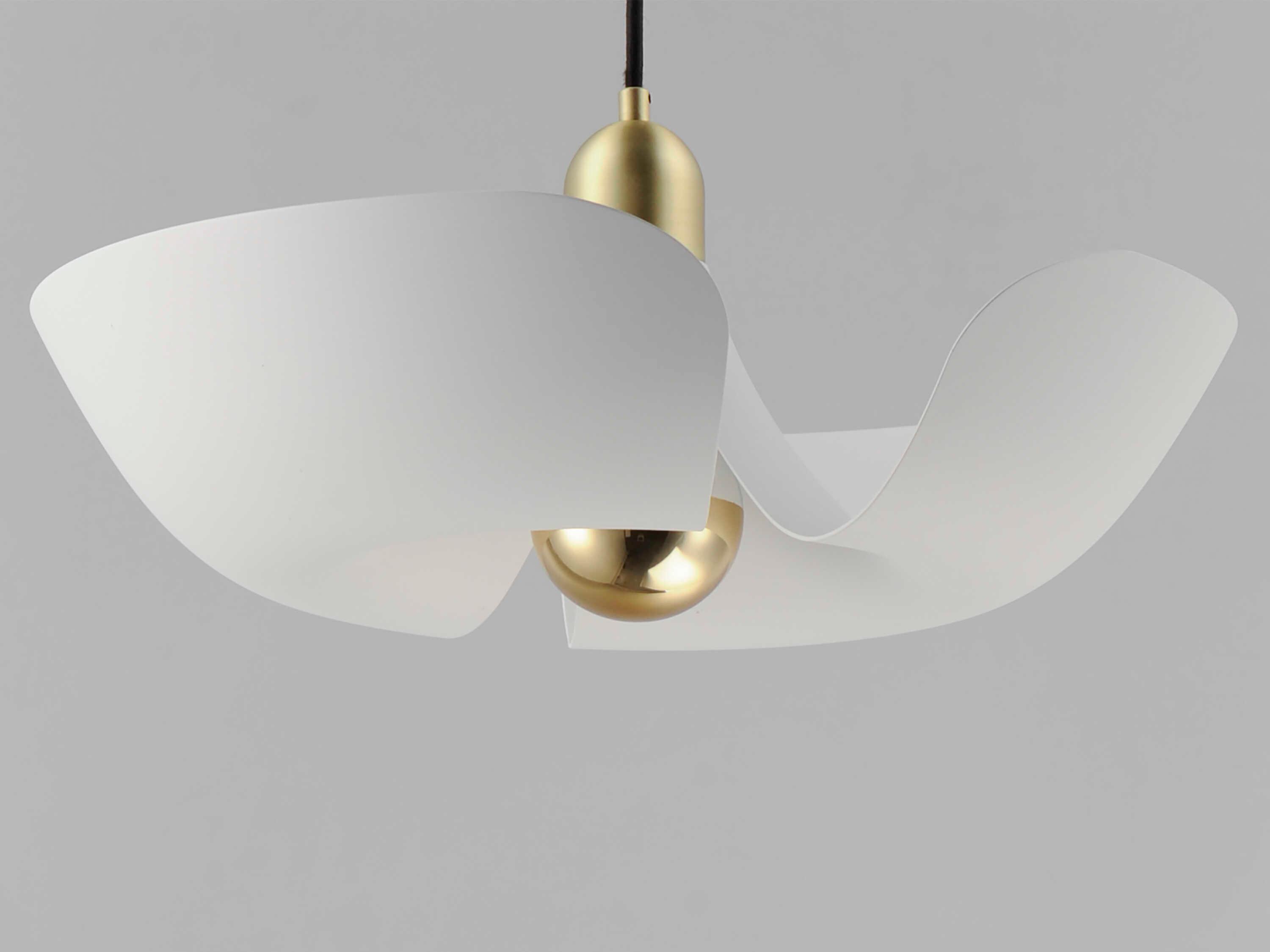 Maxim Lighting Poppy 1-Light White Satin Brass Pendant