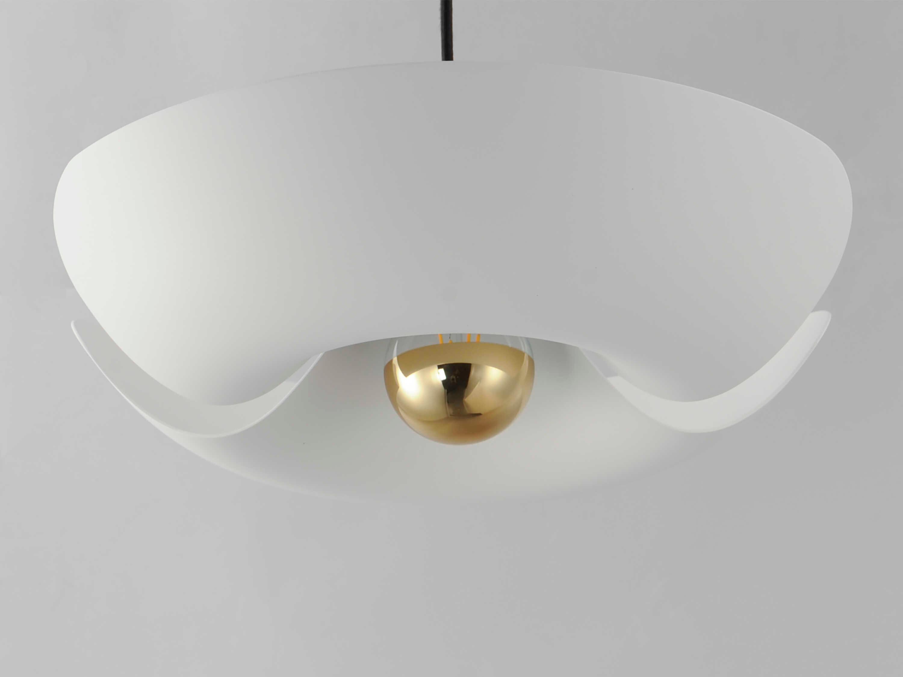 Maxim Lighting Poppy 1-Light White Satin Brass Pendant