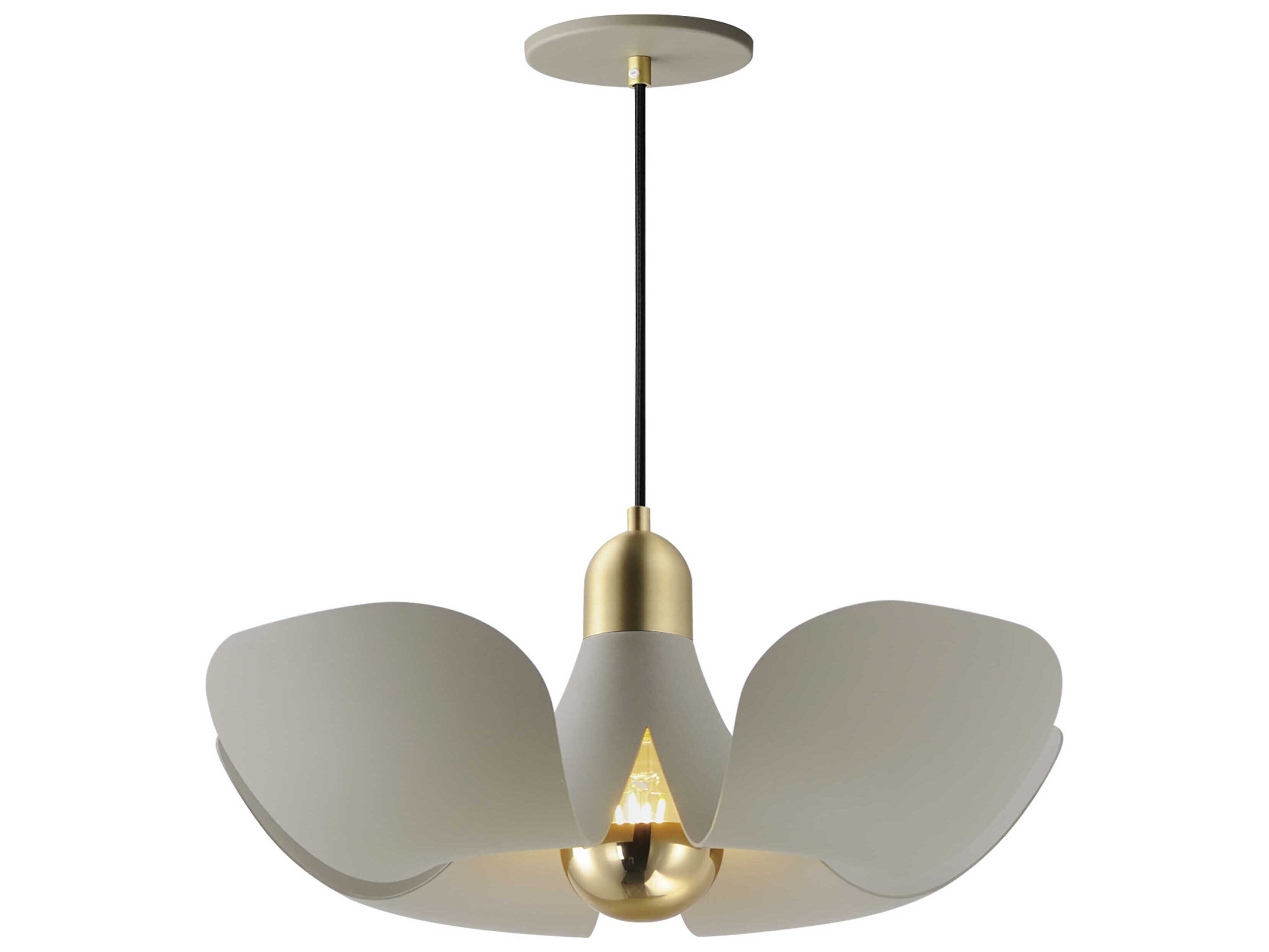 Maxim Lighting Poppy 1-Light Silver Gold Satin Brass Pendant